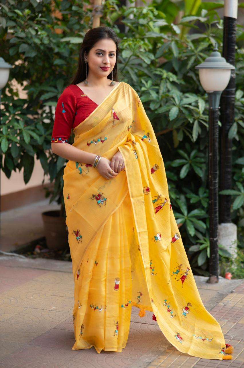 LUCACCI DESIGNER PRESENTS NEW CATALOUGE SUKANYA WORLI -5 COLOUR YELLOW
