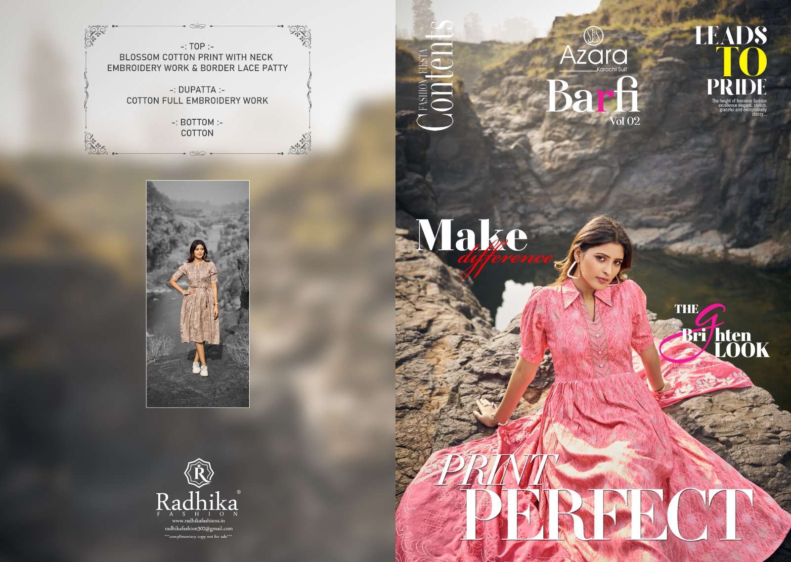 RADHIKA FASHION LAUNCH NEW CATALOUGE BARFI VOL 2