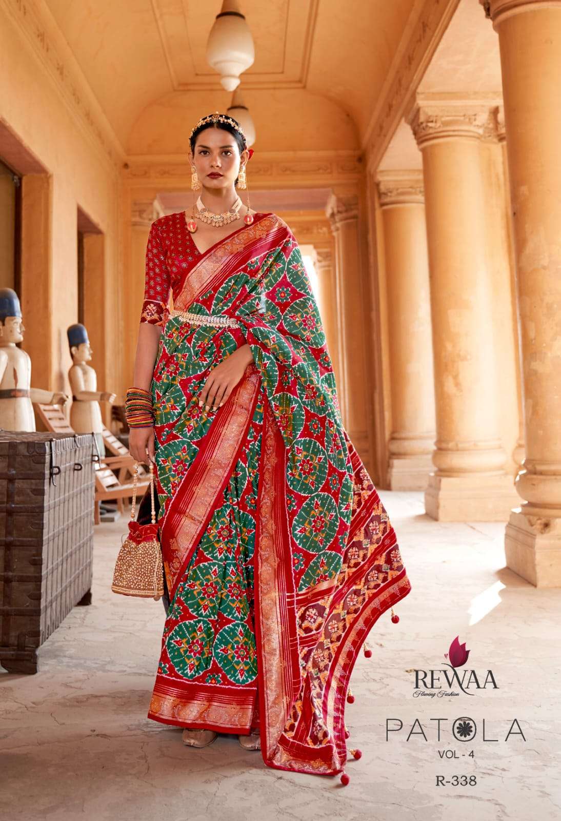 REWAA PRESENTS NEW CATALOUGE PATOLA VOL-4 DESIGN NO-338