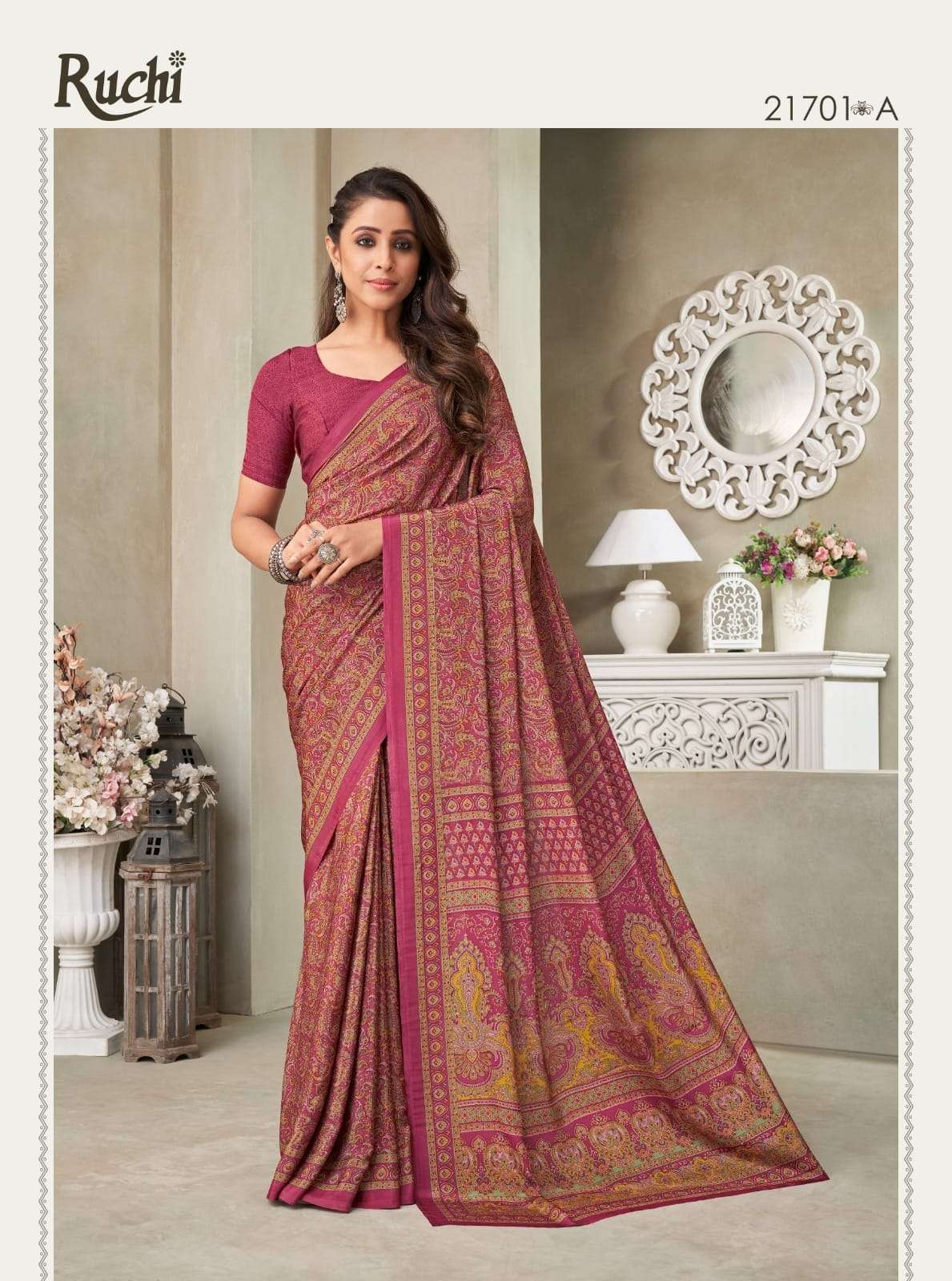 RUCHI BRAND PRESENTS NEW CATALOUGE VIVANTA SILK 18 DESIGN NO-21701 A