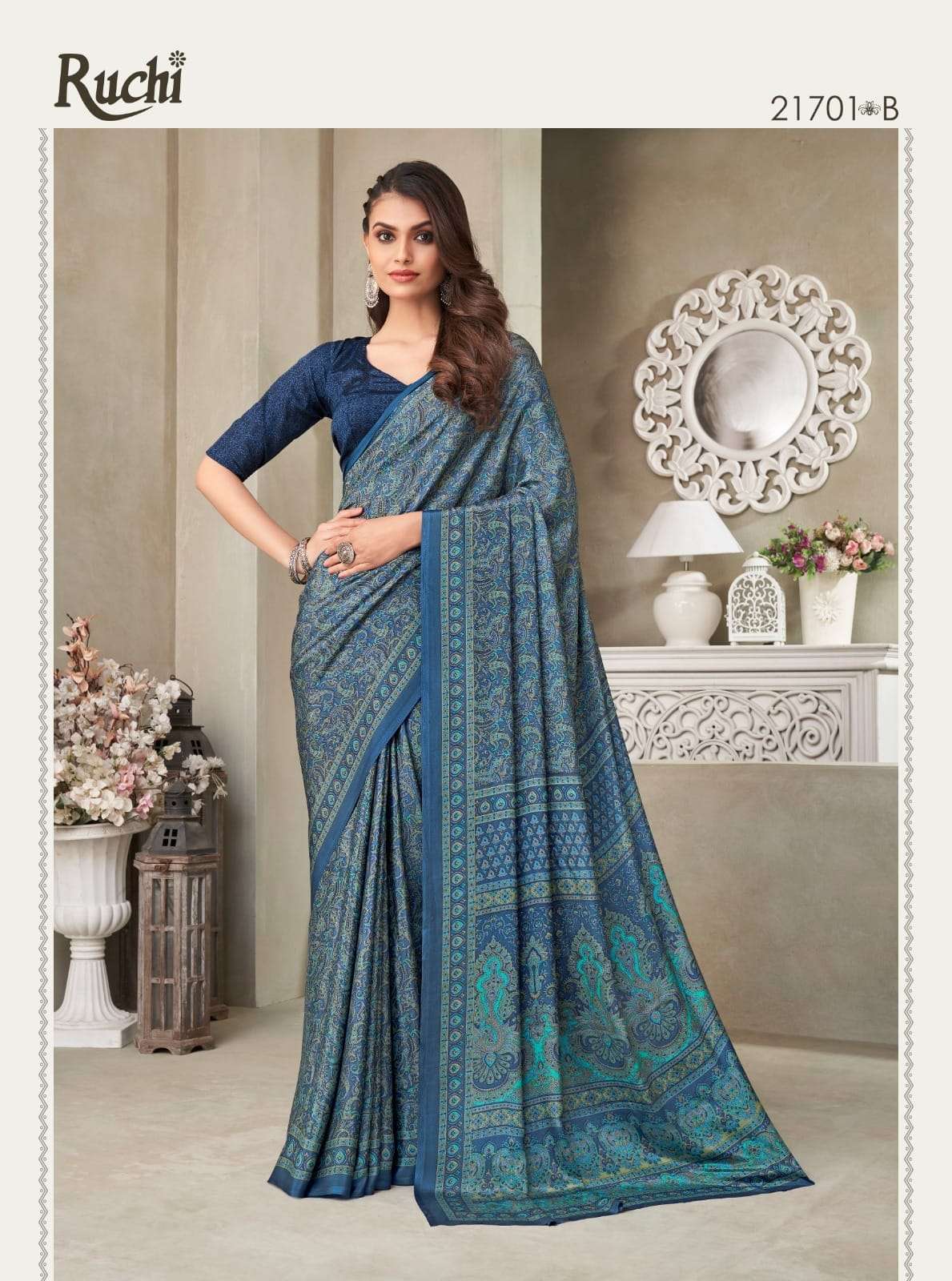 RUCHI BRAND PRESENTS NEW CATALOUGE VIVANTA SILK 18 DESIGN NO-21701 B