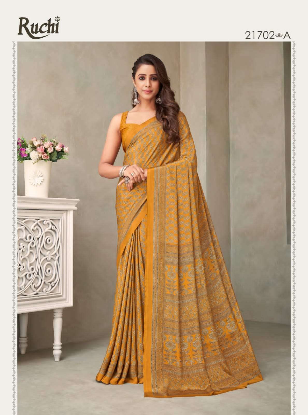 RUCHI BRAND PRESENTS NEW CATALOUGE VIVANTA SILK 18 DESIGN NO-21702 A 