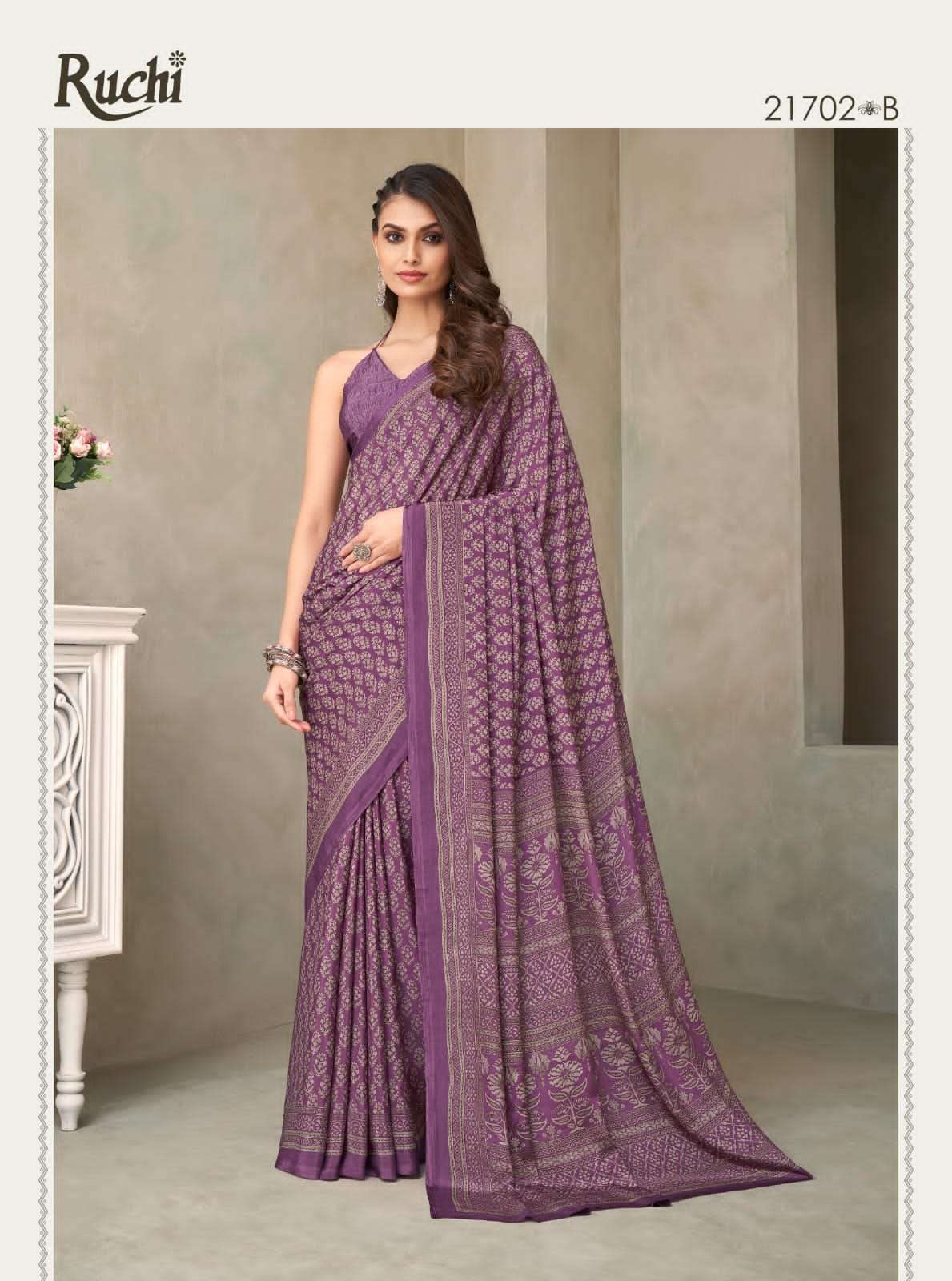 RUCHI BRAND PRESENTS NEW CATALOUGE VIVANTA SILK 18 DESIGN NO-21702 B