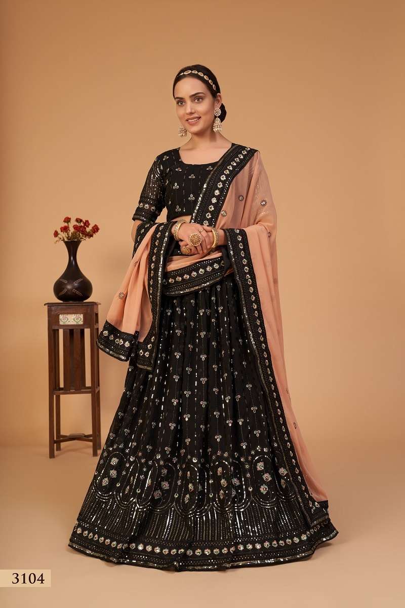 SANAYA VOL-1 CATALOUGE BLACK COLOUR BY TEXOFAB 