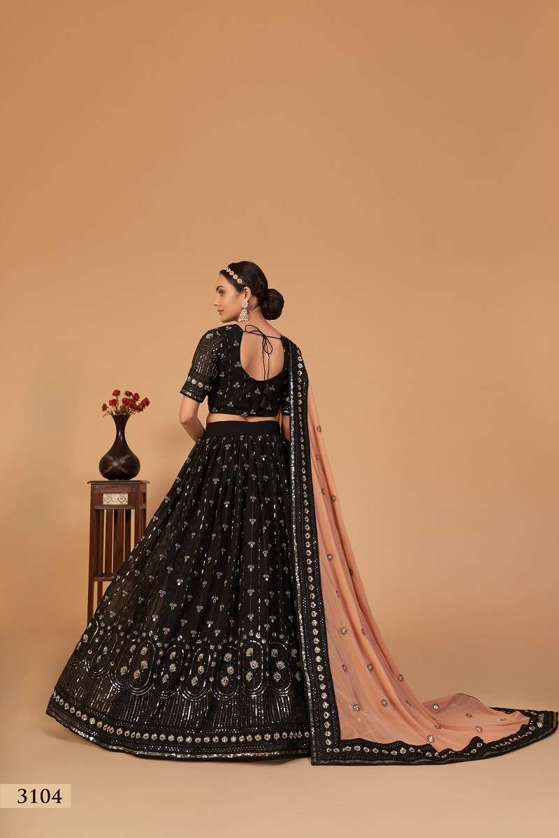 SANAYA VOL-1 CATALOUGE BLACK COLOUR BY TEXOFAB 
