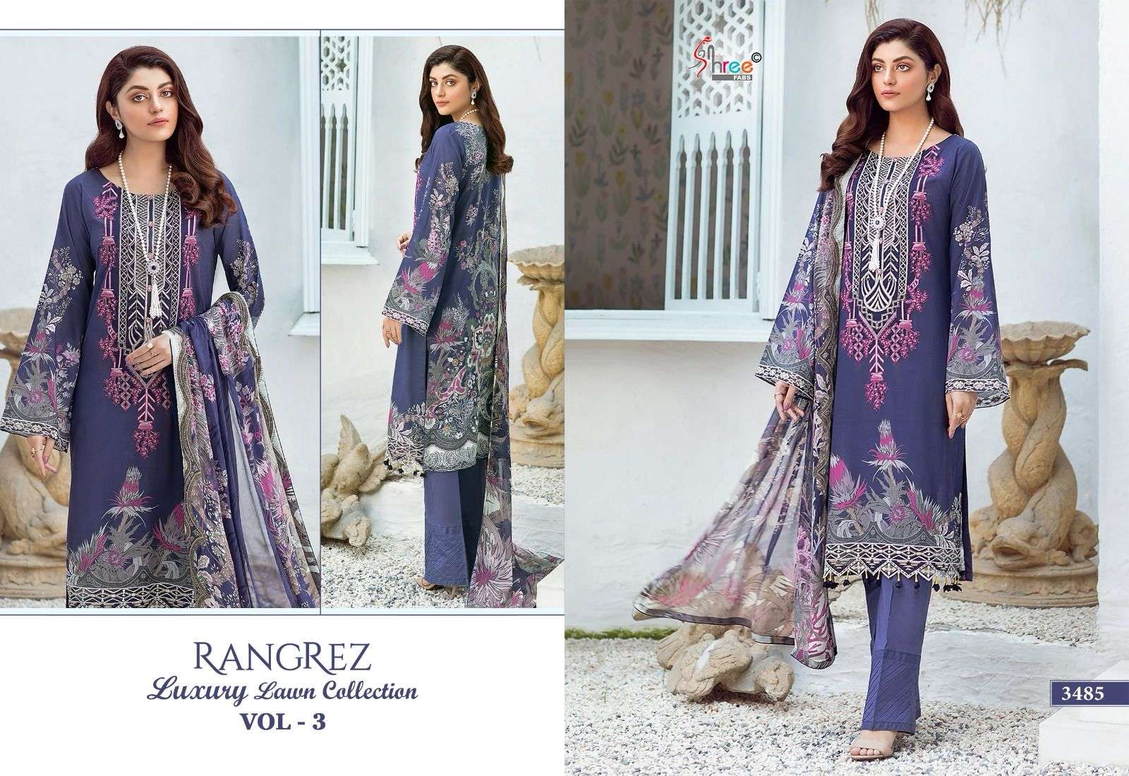 SHREE FABS PRESENTS NEW CATALOUGE RANGREZ LUXCURY LAWN COLLECTION VOL 3