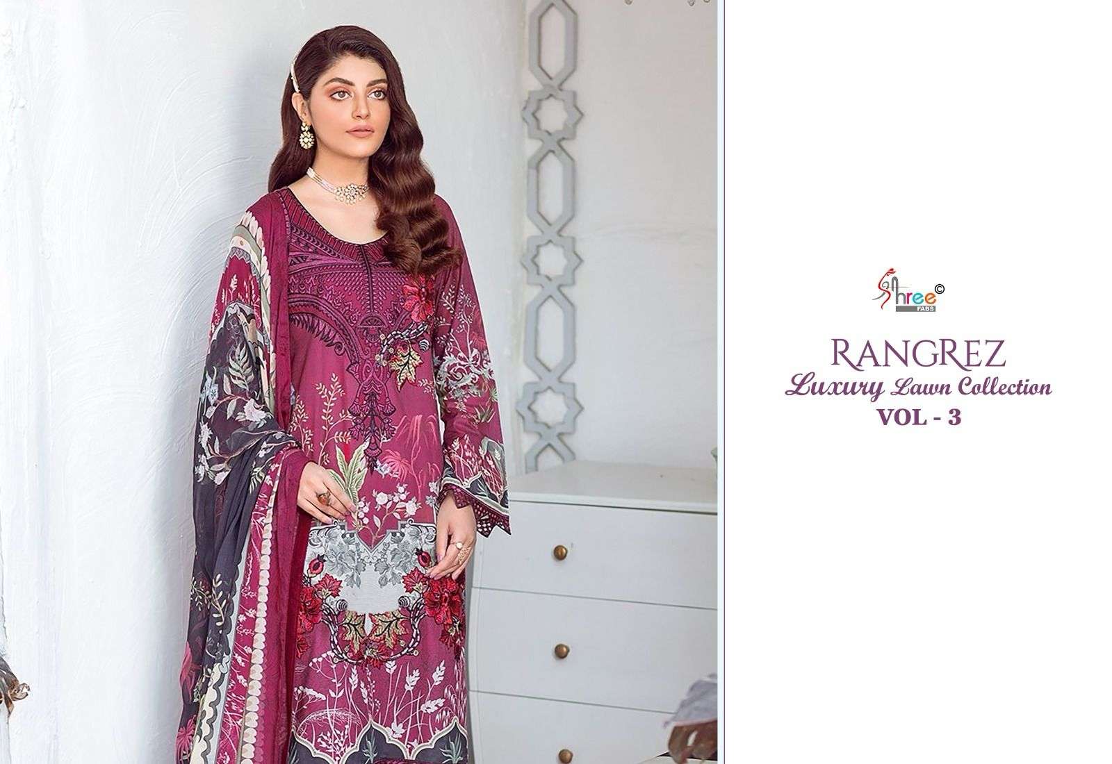 SHREE FABS PRESENTS NEW CATALOUGE RANGREZ LUXCURY LAWN COLLECTION VOL 3