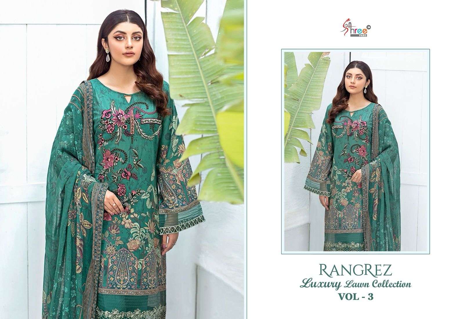 SHREE FABS PRESENTS NEW CATALOUGE RANGREZ LUXCURY LAWN COLLECTION VOL 3