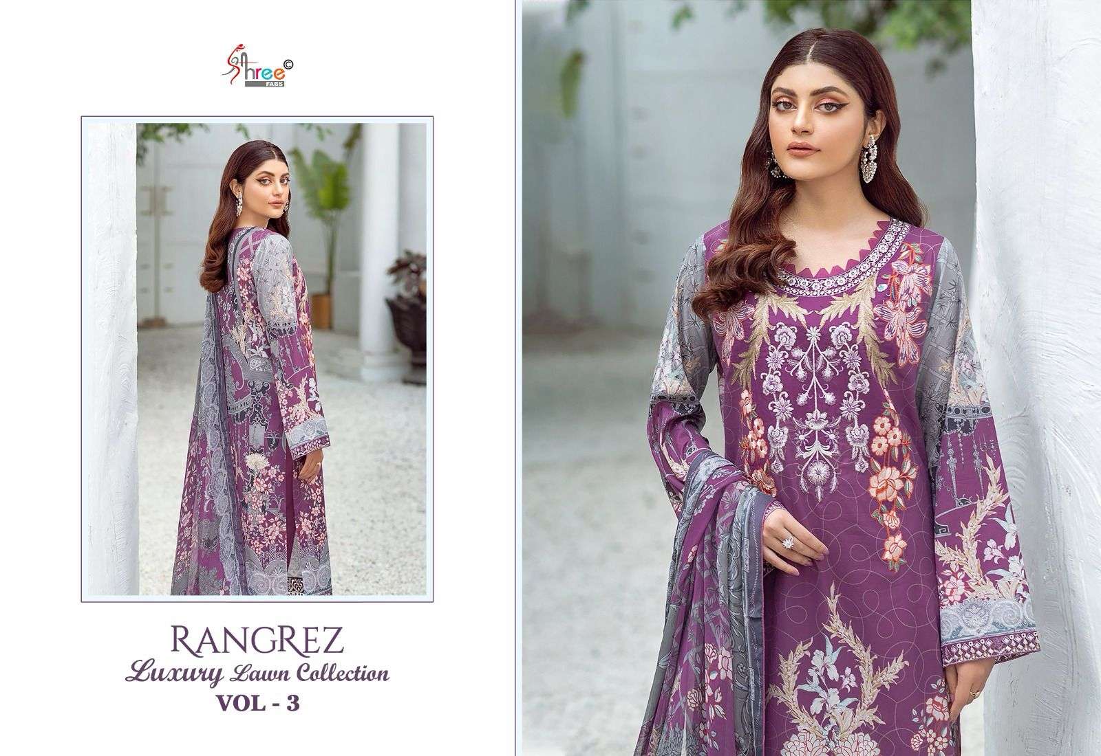 SHREE FABS PRESENTS NEW CATALOUGE RANGREZ LUXCURY LAWN COLLECTION VOL 3