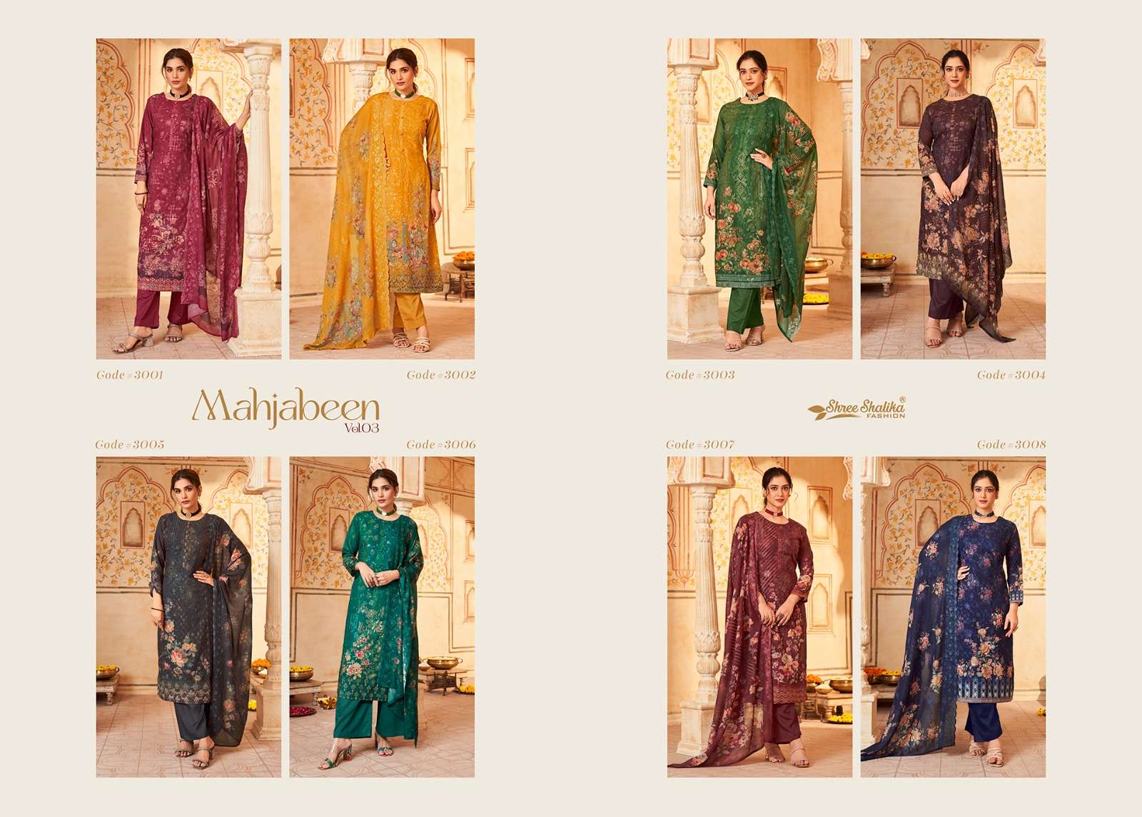 SHREE SHALIKA FASHION PRESENTS NEW CATALOUGE MAHJABEEN VOL-3