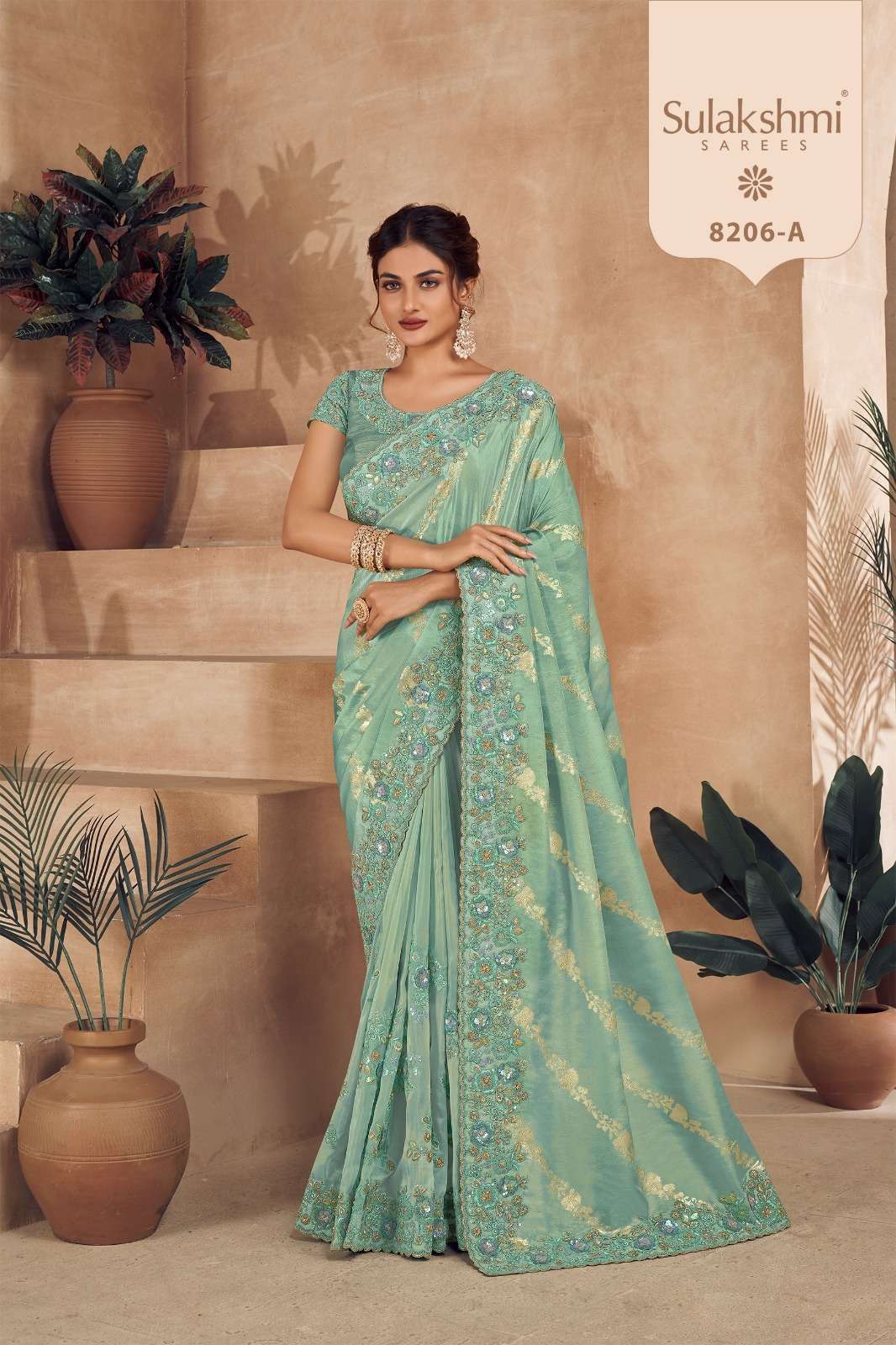 SULAKSHMI LAUNCH NEW CATALOUGE NOOR HIT DESIGN NO.8206-A