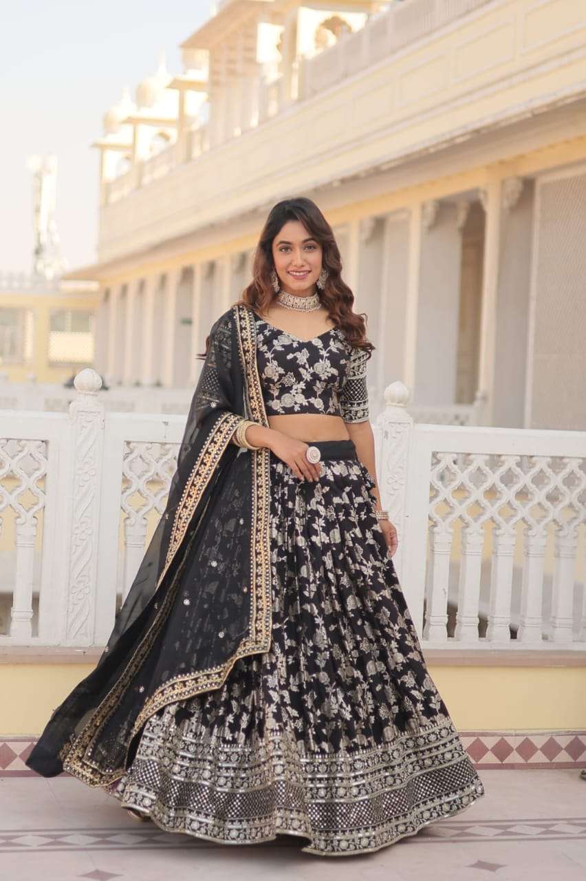 TEXOFAB LAUNCH NEW CATALOUGE LEHENGA CHOLI COLLECTIONS-2024 ,BLACK COLOUR