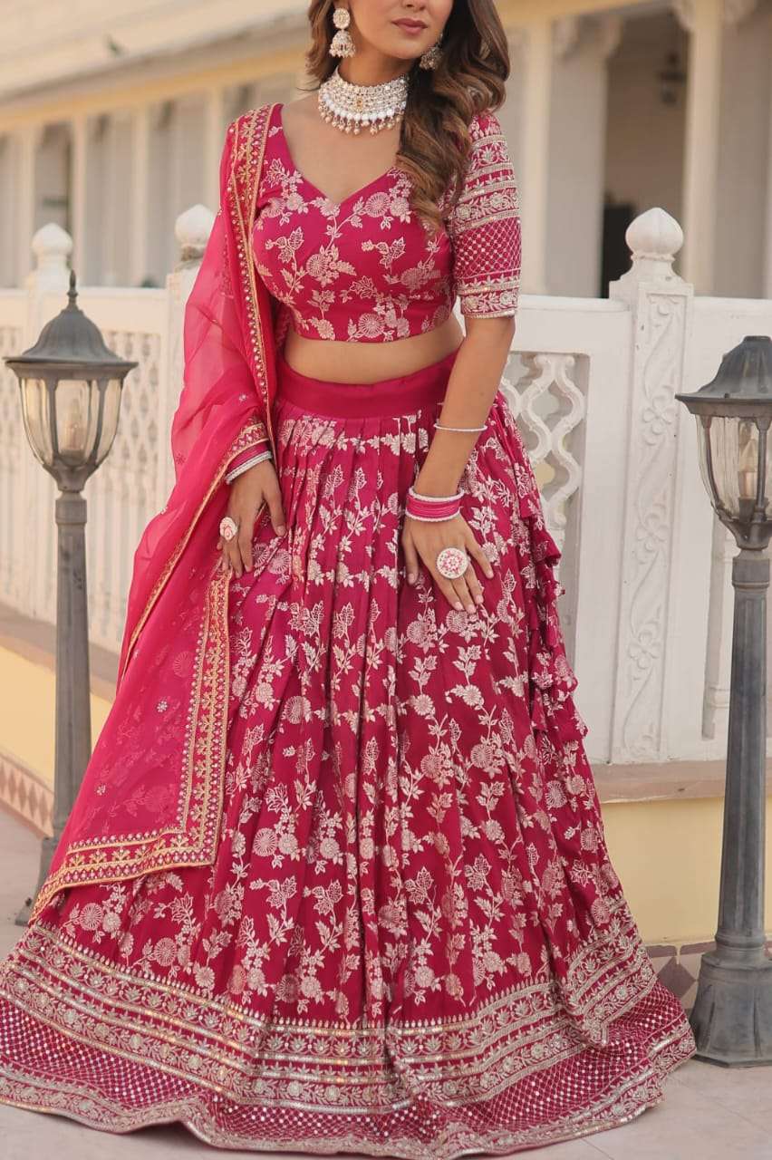 TEXOFAB LAUNCH NEW CATALOUGE LEHENGA CHOLI COLLECTIONS-2024 ,PINK COLOUR 