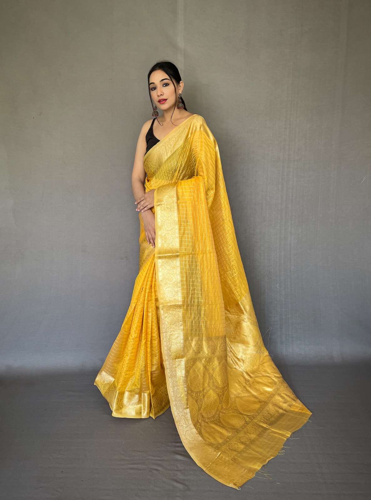 TEXOFAB LAUNCH NEW CATALOUGE ORGANZA CHECKS  D.NO-103