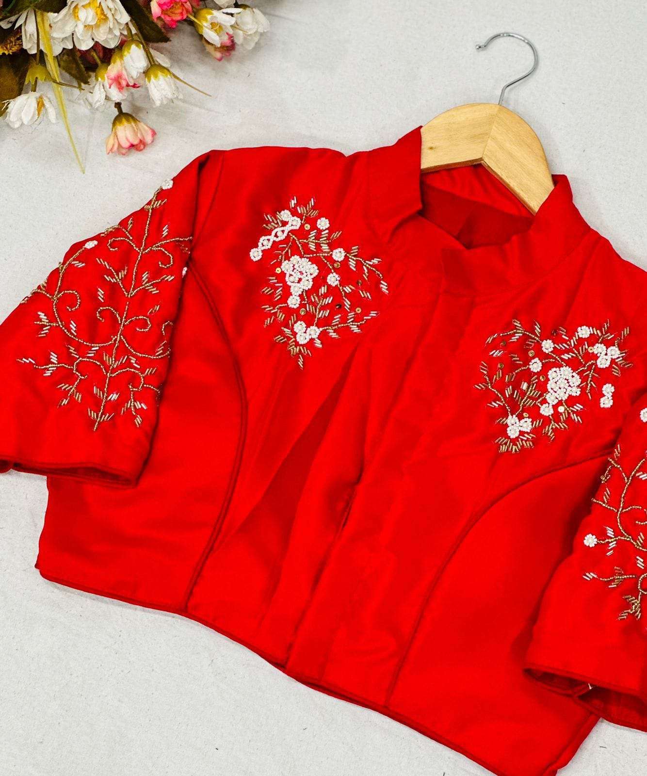 TEXOFAB PRESENTS NEW CATALOUGE DESIGN NO :- HHB-13 COLOUR : RED