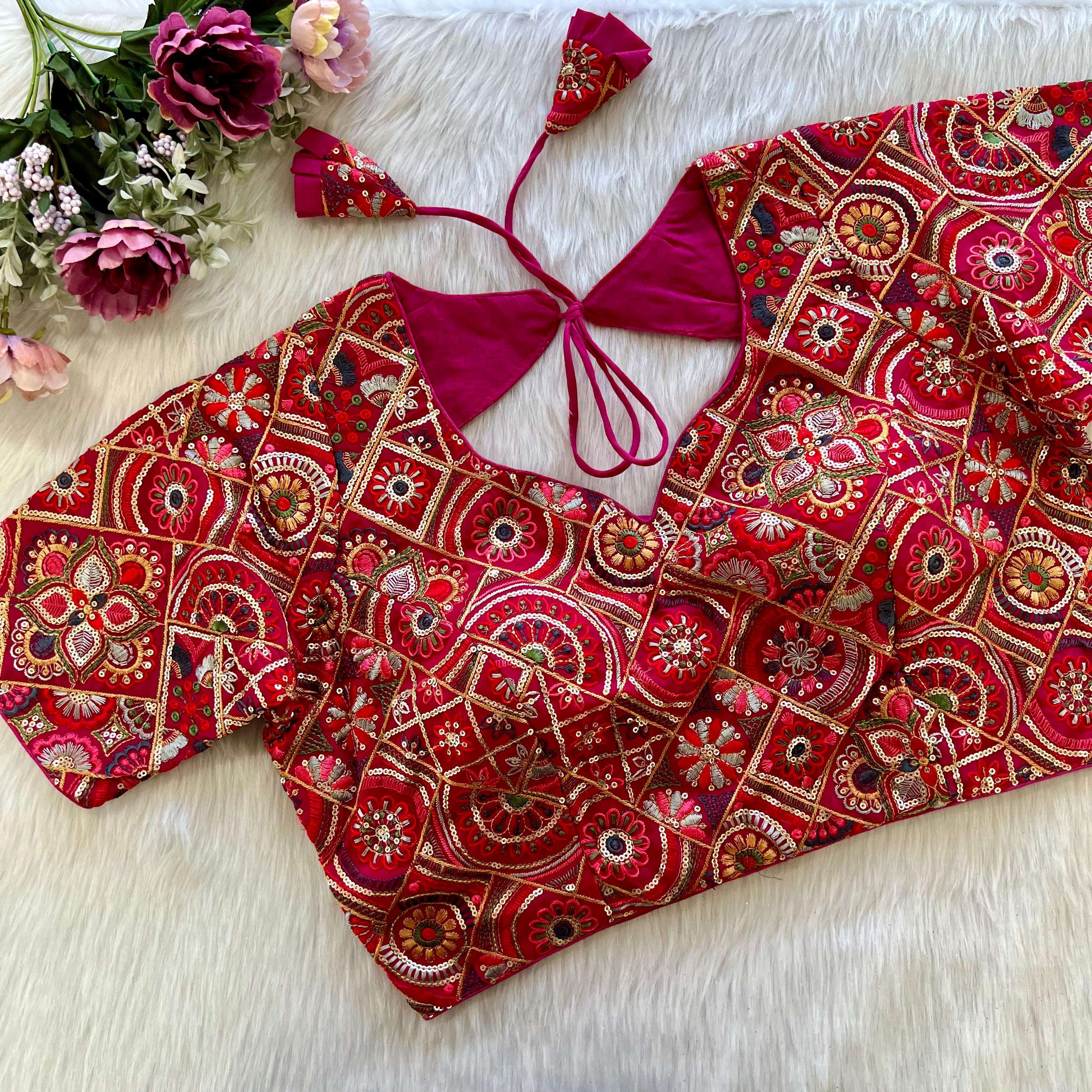 TEXOFAB PRESENTS NEW CATALOUGE HEAVY KASHMIRI WORK BLOSUE DESIGN NO-02