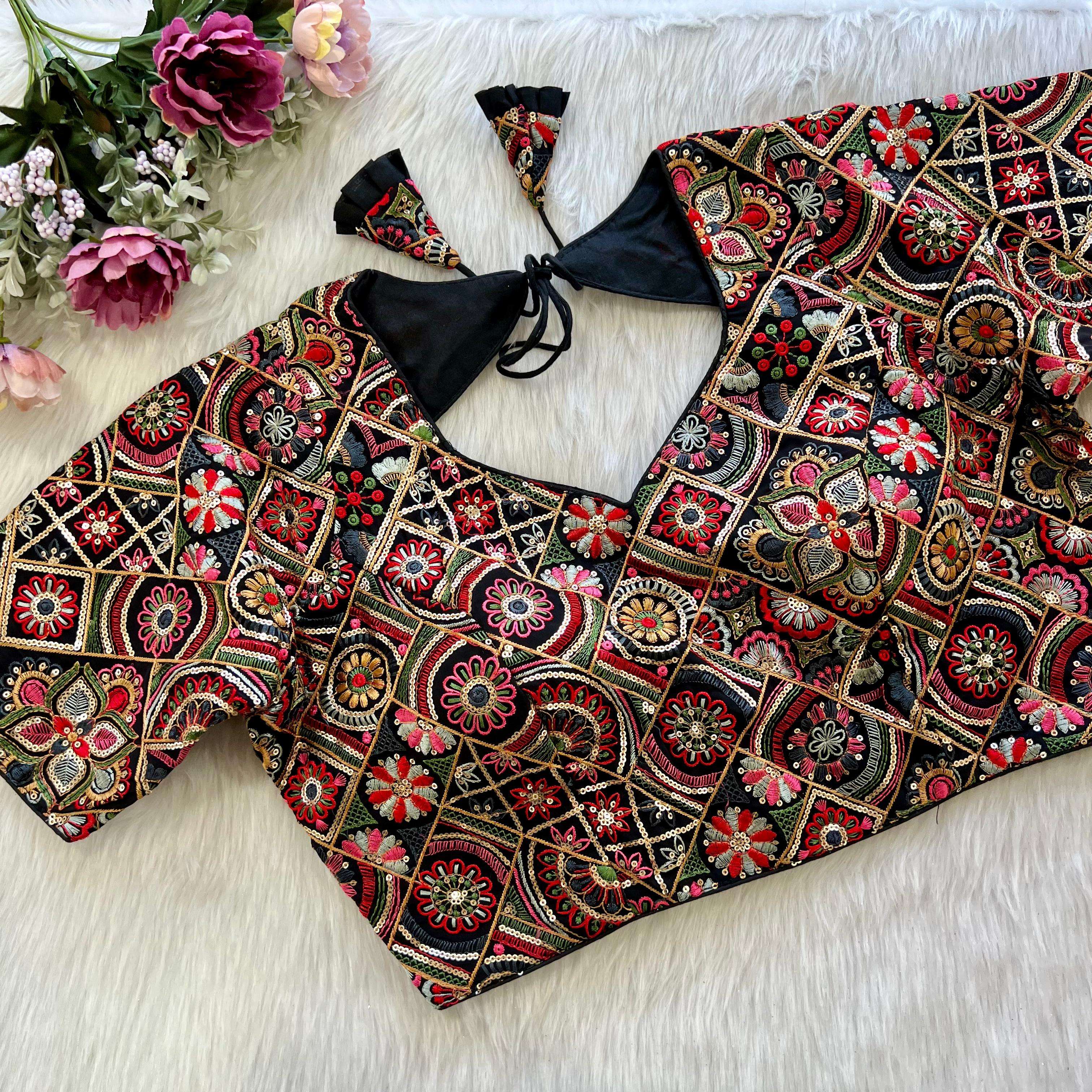 TEXOFAB PRESENTS NEW CATALOUGE HEAVY KASHMIRI WORK BLOSUE DESIGN NO-03