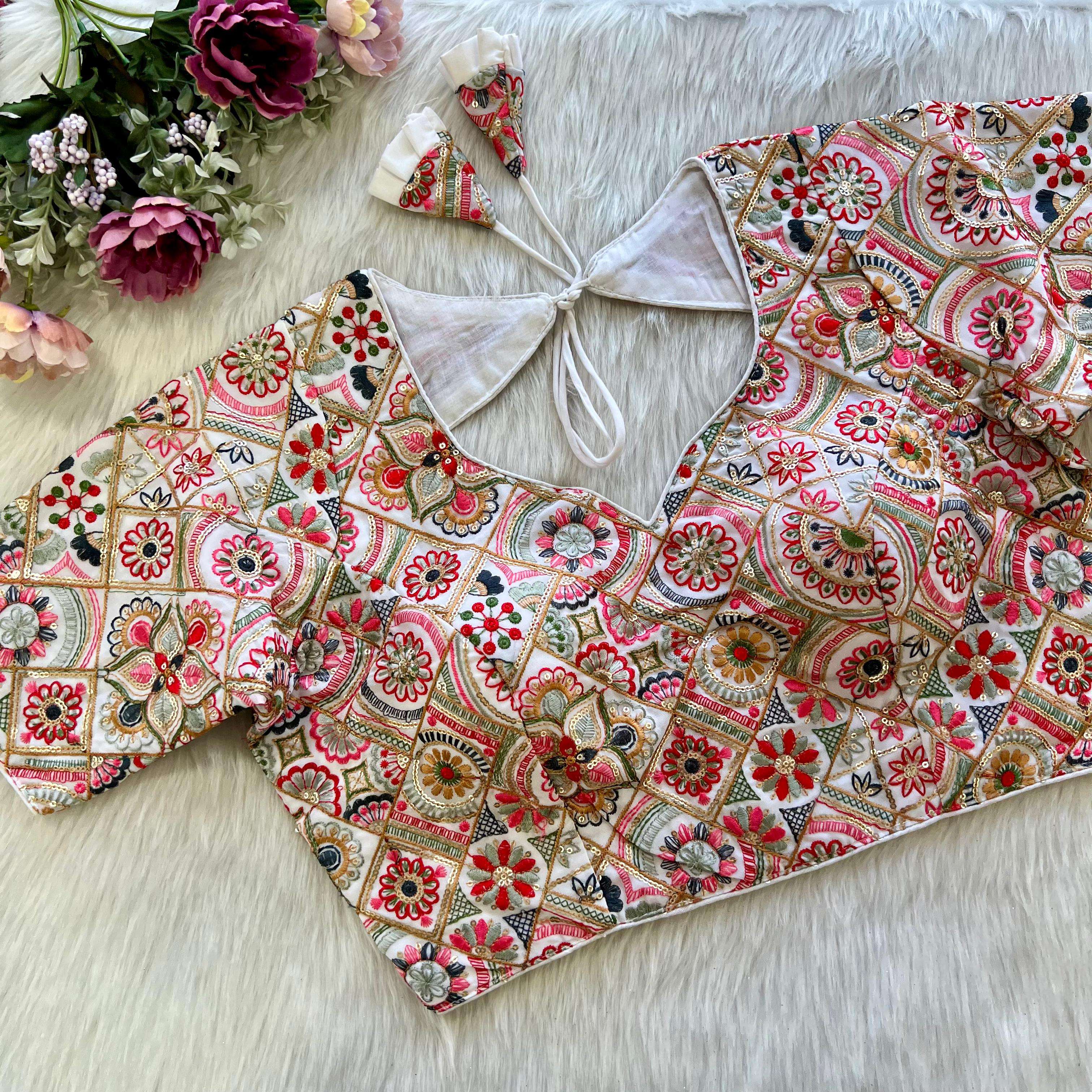 TEXOFAB PRESENTS NEW CATALOUGE HEAVY KASHMIRI WORK BLOSUE DESIGN NO-05