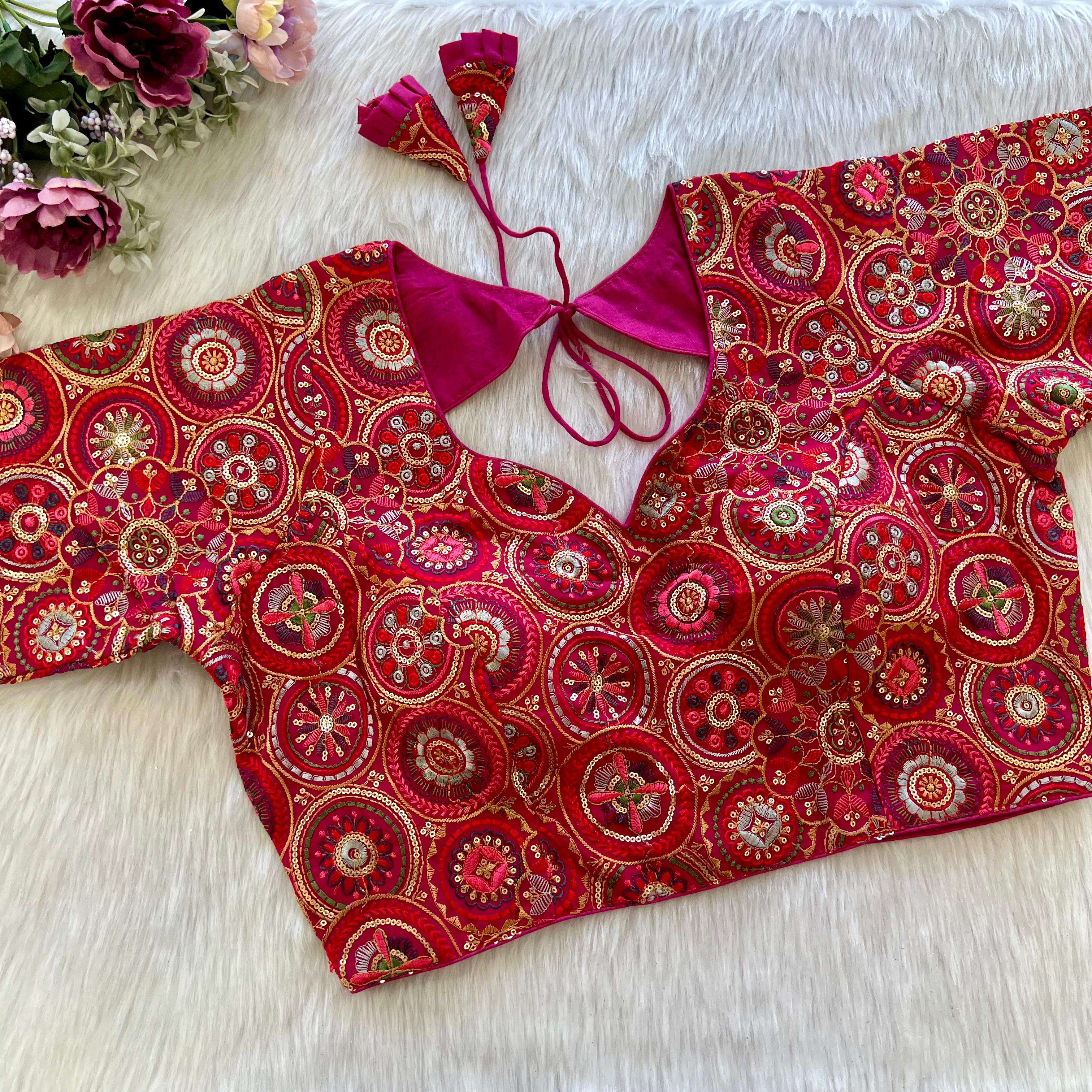 TEXOFAB PRESENTS NEW CATALOUGE HEAVY KASHMIRI WORK BLOSUE DESIGN NO-10