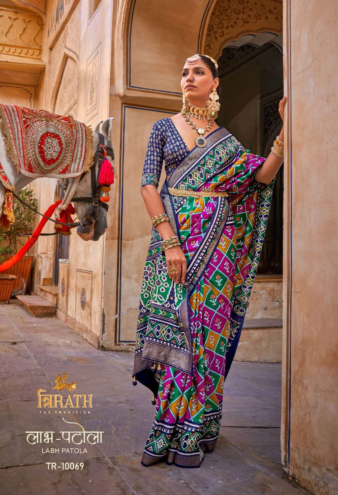 TRIRATH LAUNCH NEW CATALOUGE LABH PATOLA DESIGN. TR-10069