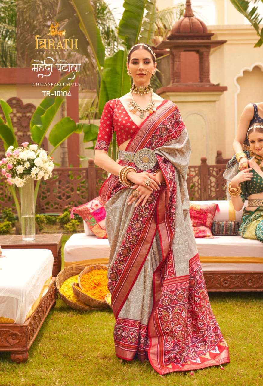 TRIRATH PRESENTS NEW CATALOUGE MEHENDI PATOLA DESIGN NO-10115