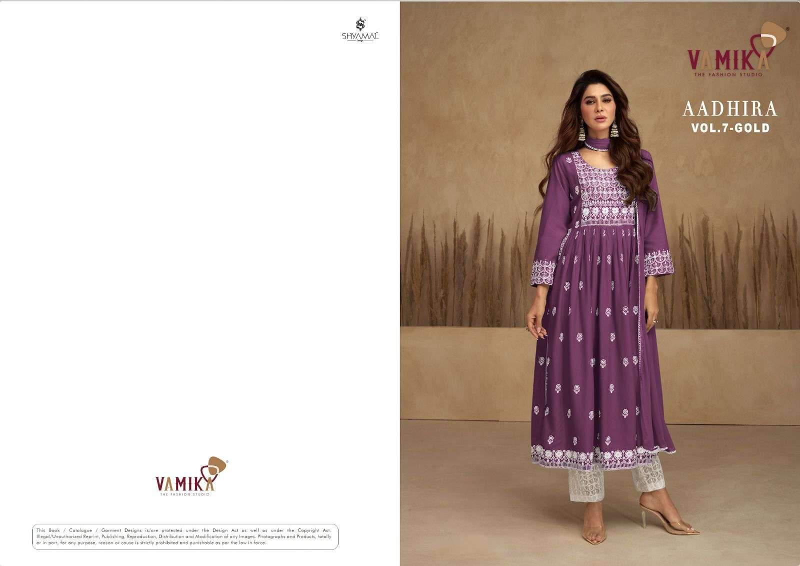 VAMIKA BRAND PRESENTS NEW CATALOUGE AADHIRA VOL-7 GOLD