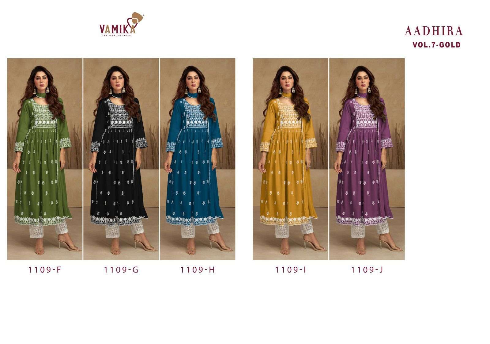 VAMIKA BRAND PRESENTS NEW CATALOUGE AADHIRA VOL-7 GOLD