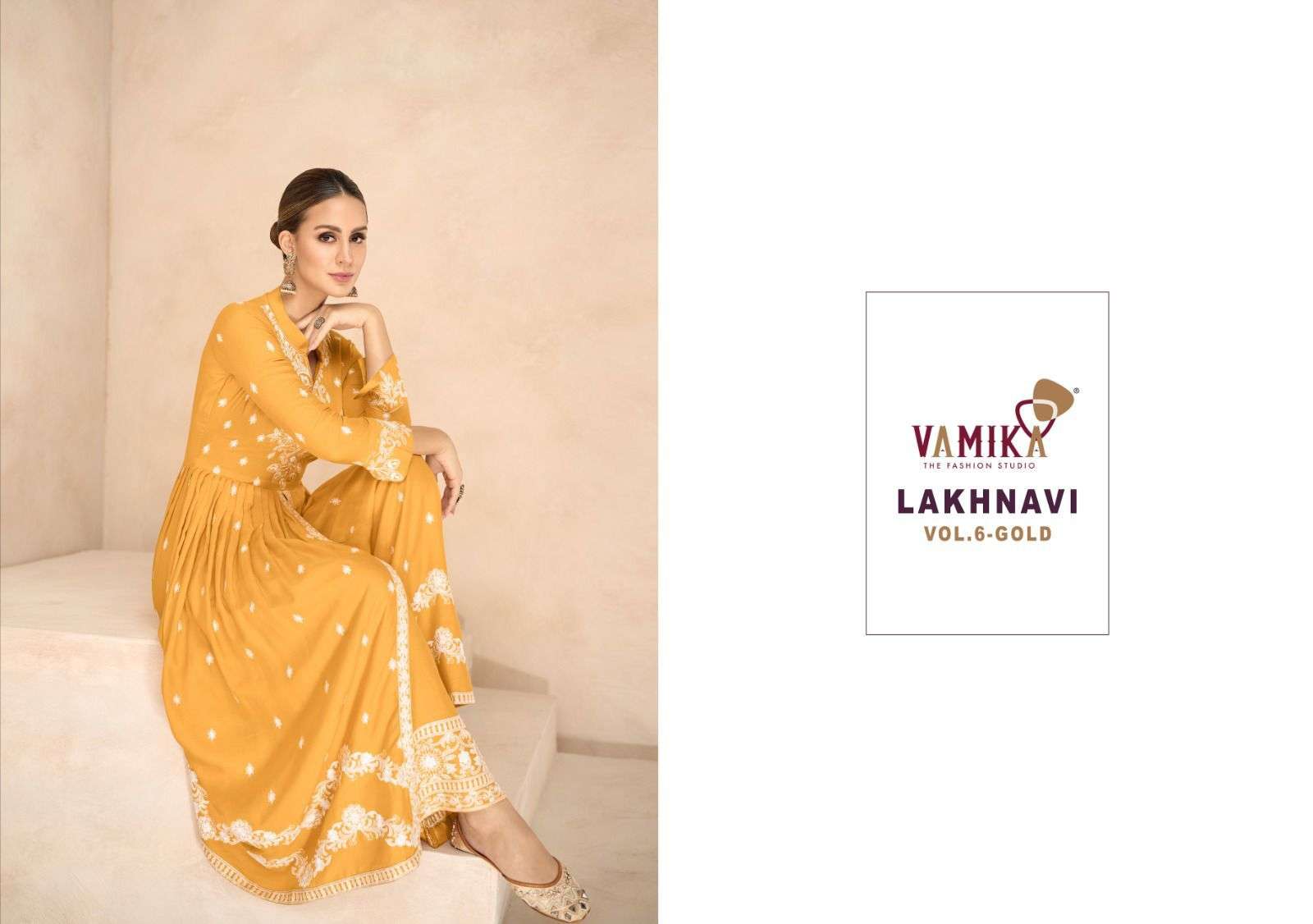 VAMIKA LAUNCH  NEW  CATALOUGE LAKHNAVI VOL:-6 GOLD 