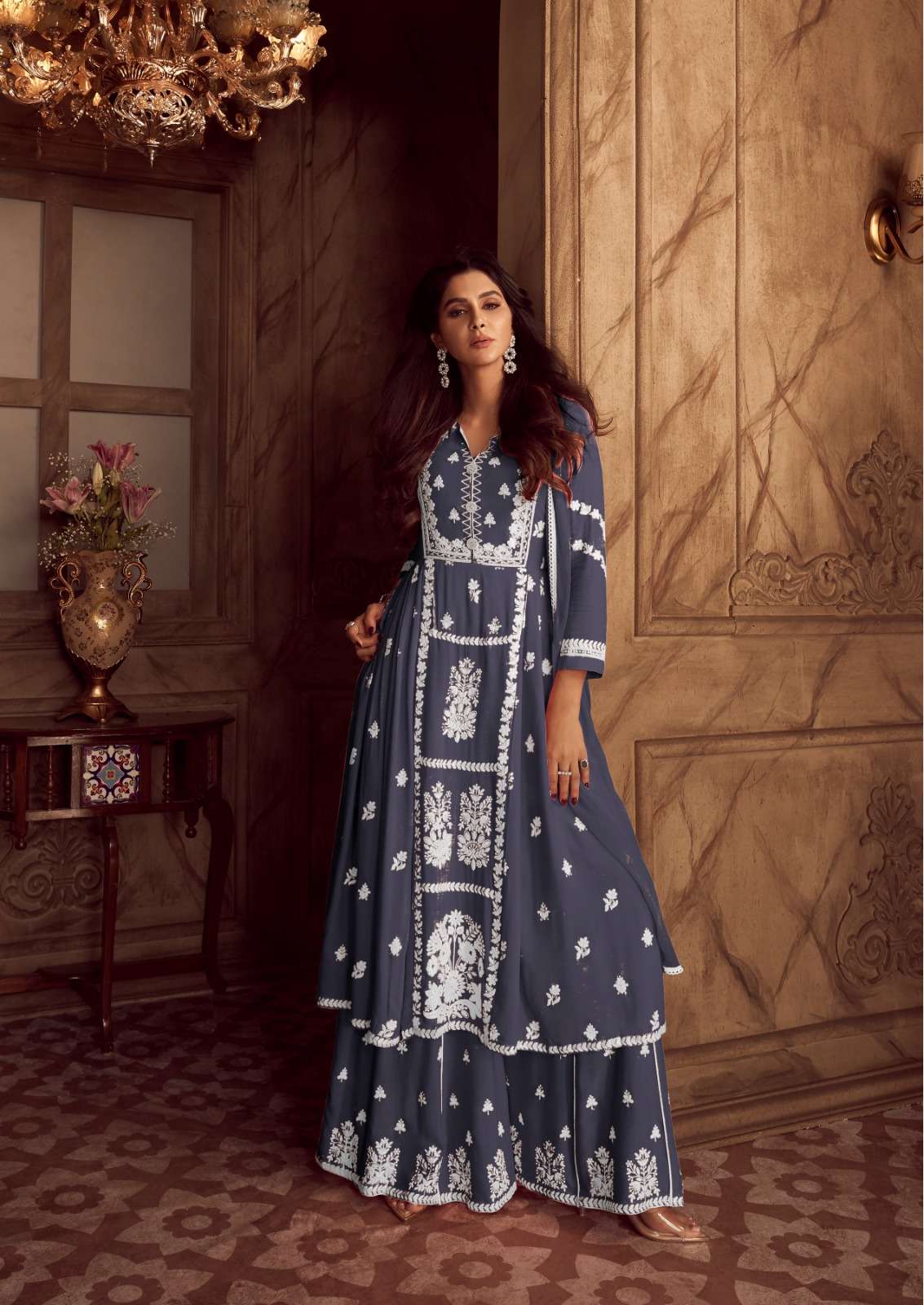 VAMIKA PRESENTS NEW CATALOUGE LAKHNAVI VOL-4 DARK COLOR DESIGN 1023-T