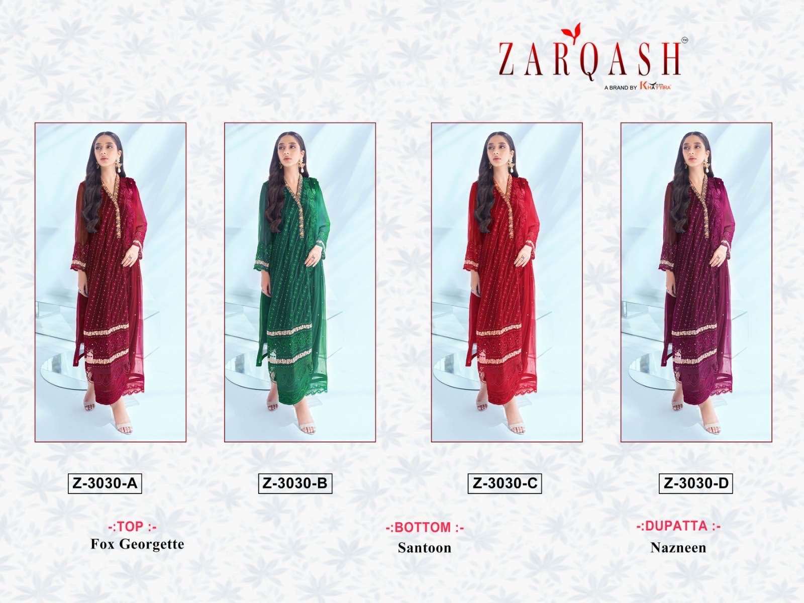 ZARQASH BRAND PRESENTS NEW CATALOUGE D.NO- Z-3030