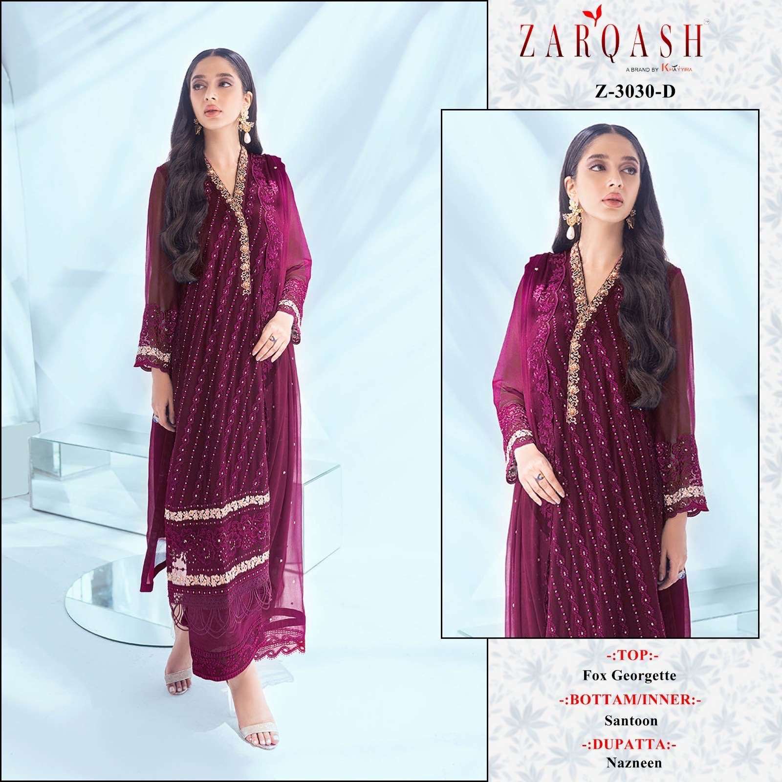 ZARQASH BRAND PRESENTS NEW CATALOUGE D.NO- Z-3030