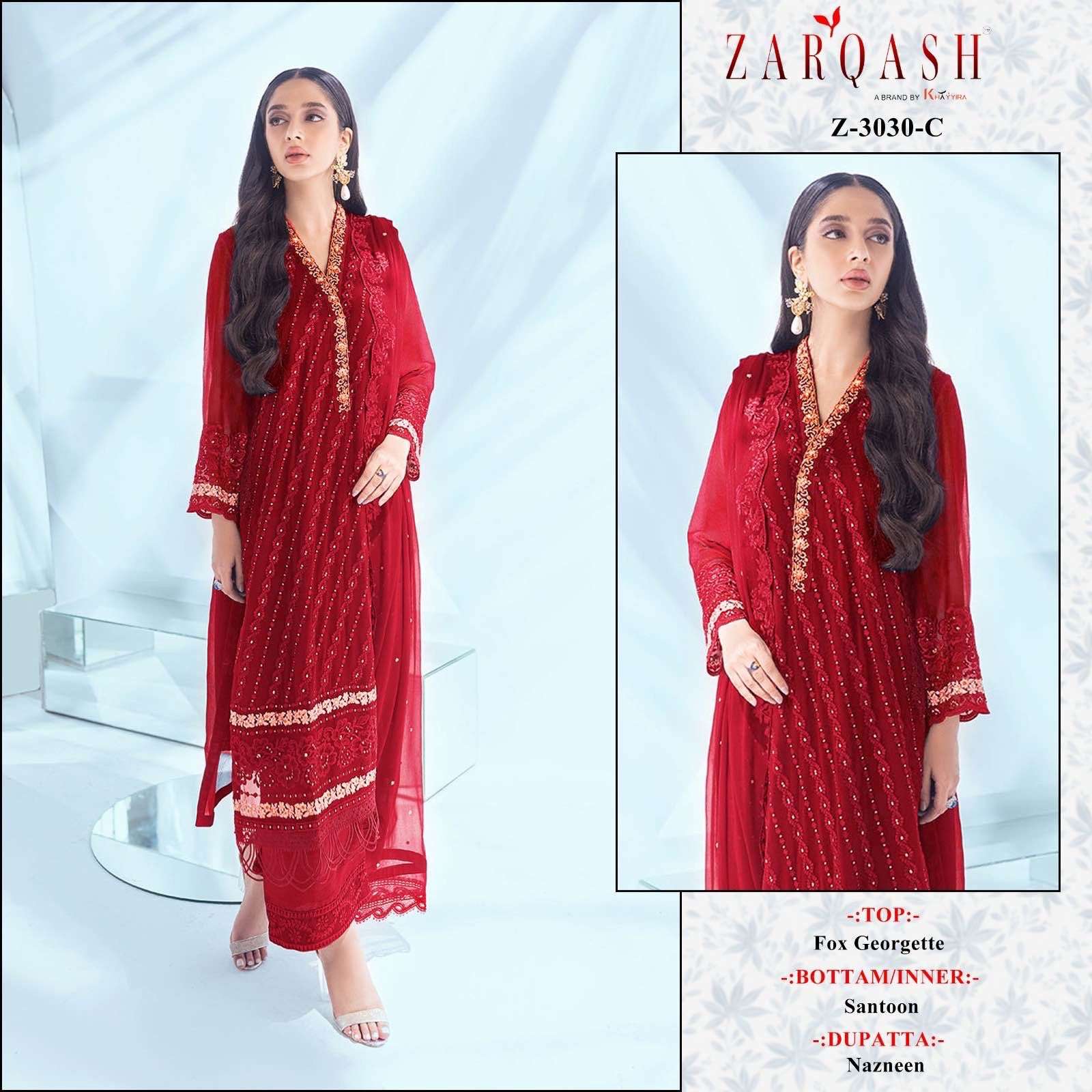 ZARQASH BRAND PRESENTS NEW CATALOUGE D.NO- Z-3030