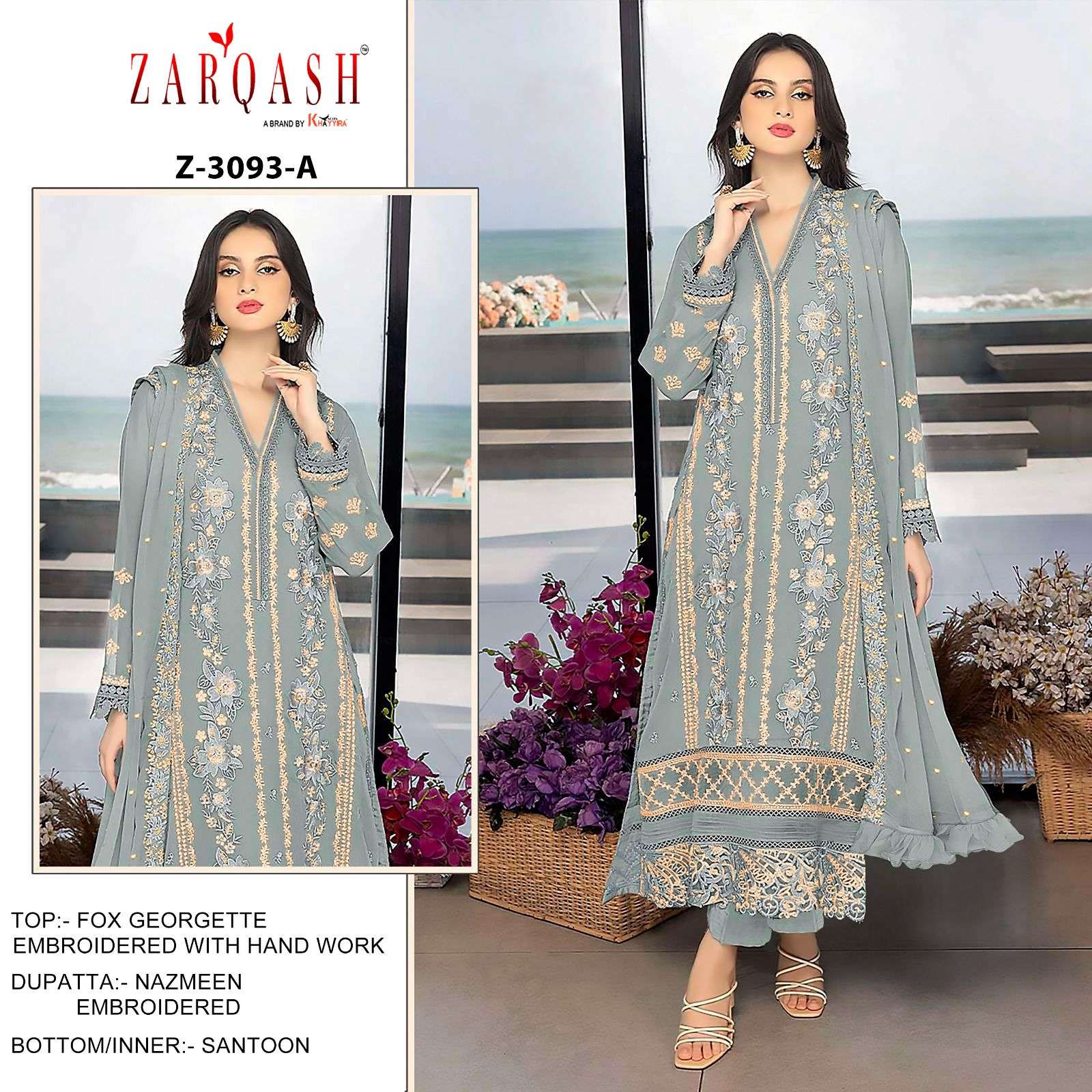 ZARQASH BRAND PRESENTS NEW CATALOUGE DESIGN NO-Z 3093
