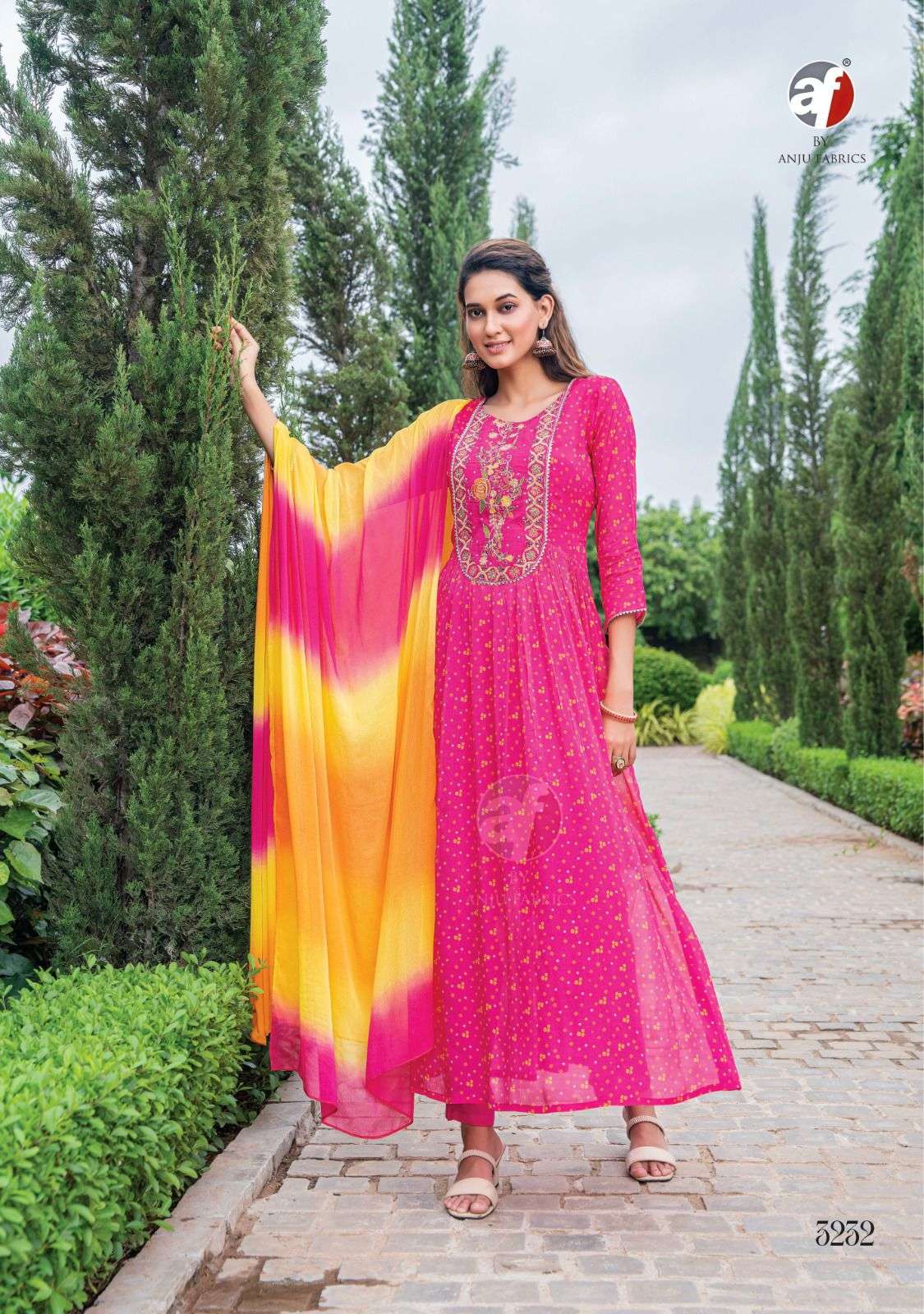 ANJU FABRIC PRESENTS NEW CATALOUGE BANDHAN VOL-3 DESIGN NO-3232