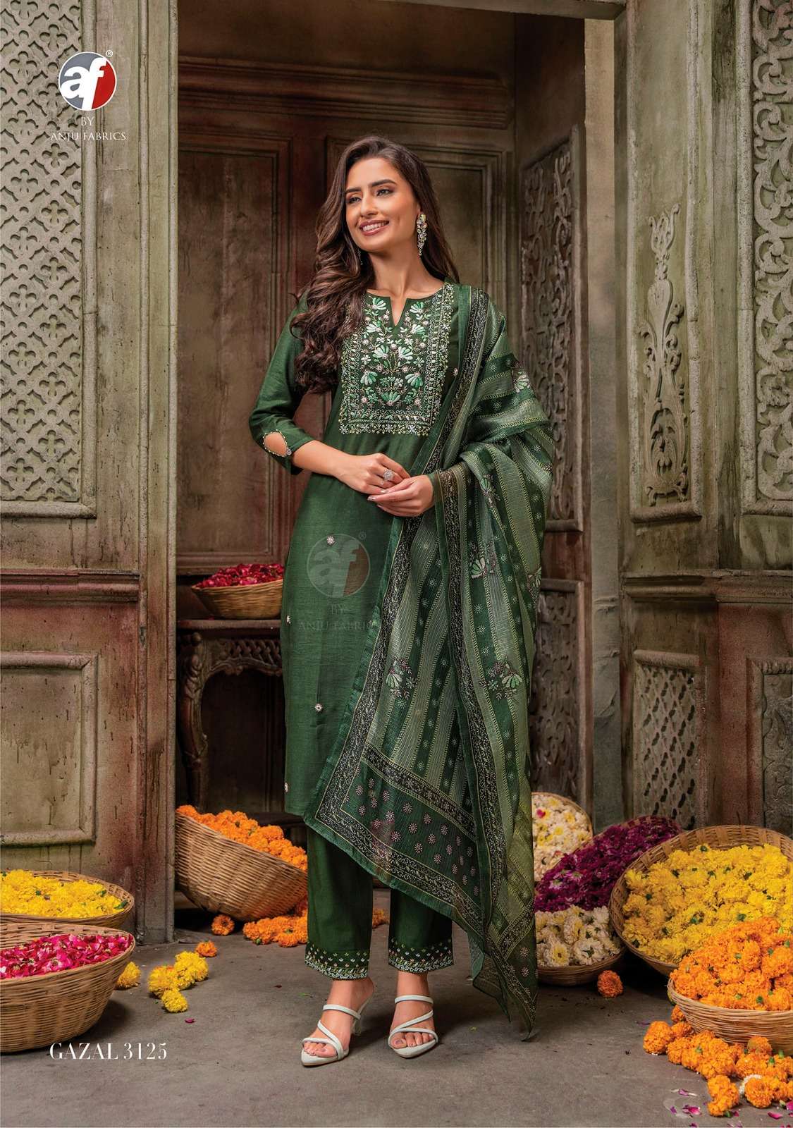 ANJU FABRIC PRESENTS NEW CATALOUGE GAZAL VOL-3 DESIGN NO-3125