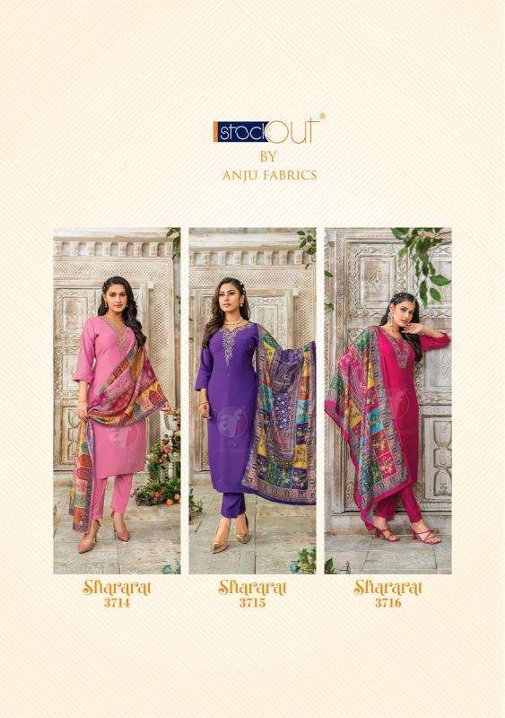 ANJU FABRIC PRESENTS NEW CATALOUGE SHARARAT VOL-6