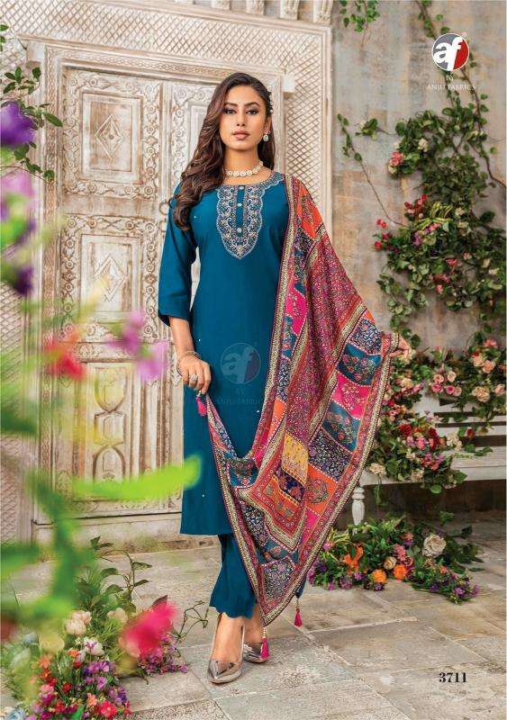 ANJU FABRIC PRESENTS NEW CATALOUGE SHARARAT VOL-6 DESIGN NO-3711