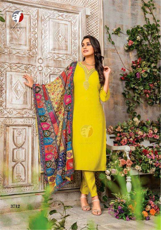 ANJU FABRIC PRESENTS NEW CATALOUGE SHARARAT VOL-6 DESIGN NO-3712