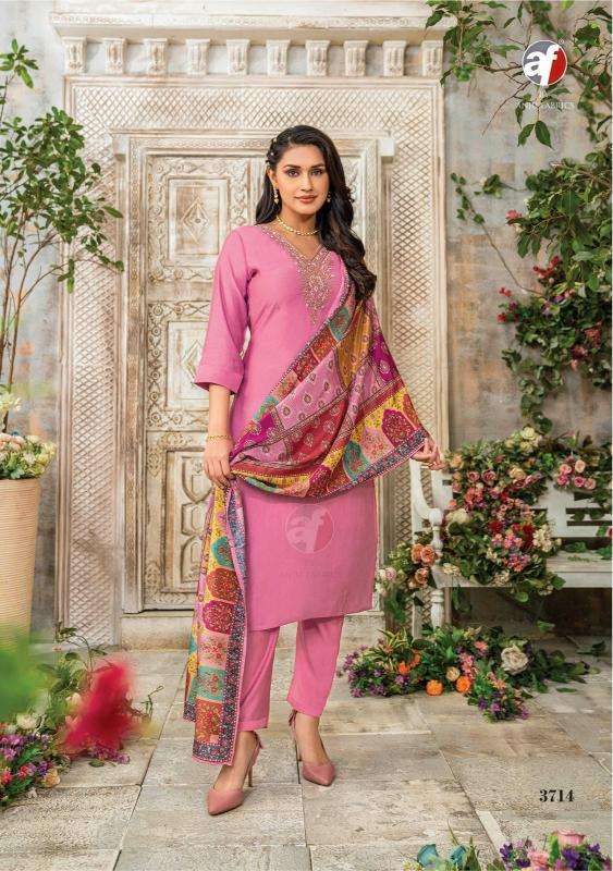 ANJU FABRIC PRESENTS NEW CATALOUGE SHARARAT VOL-6 DESIGN NO-3714