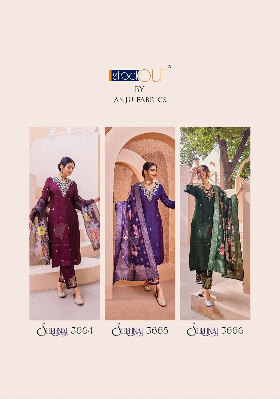 ANJU FABRIC PRESENTS NEW CATALOUGE SHEHNAI VOL-7