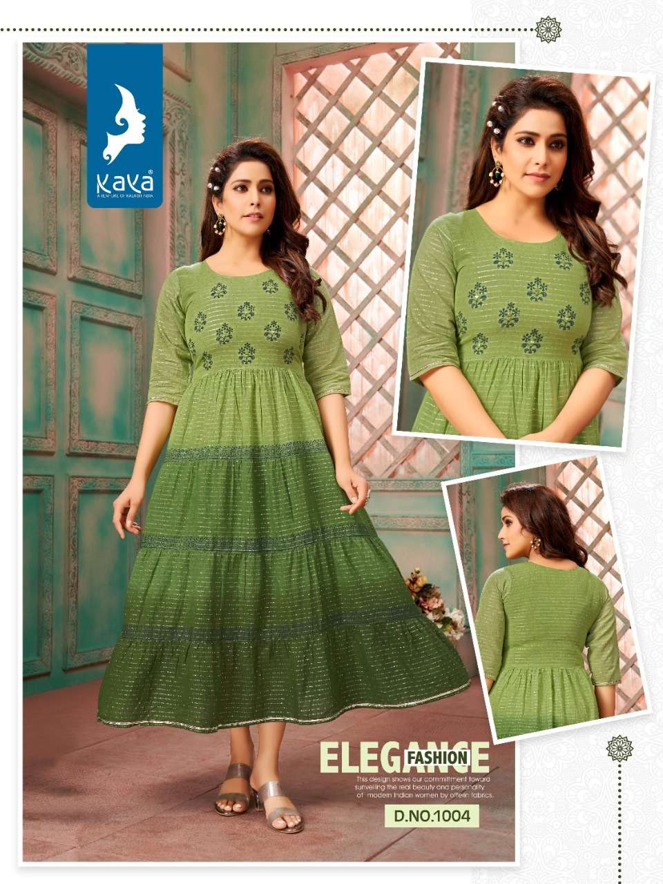 KAYA PRESENTS SINGLE PIECE CATALOUGE RAINA DESIGN NO-1004