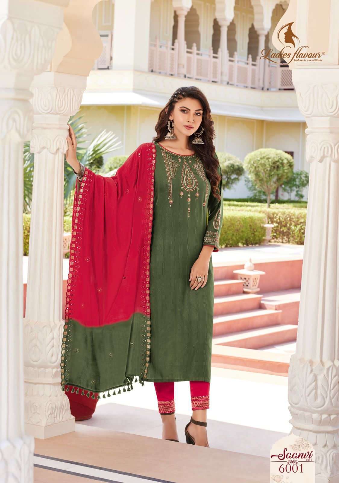 LADIES FLAVOUR PRESENTS NEW SINGLE CATALOUGE SAANVI VOL-6 DESIGN NO-6001