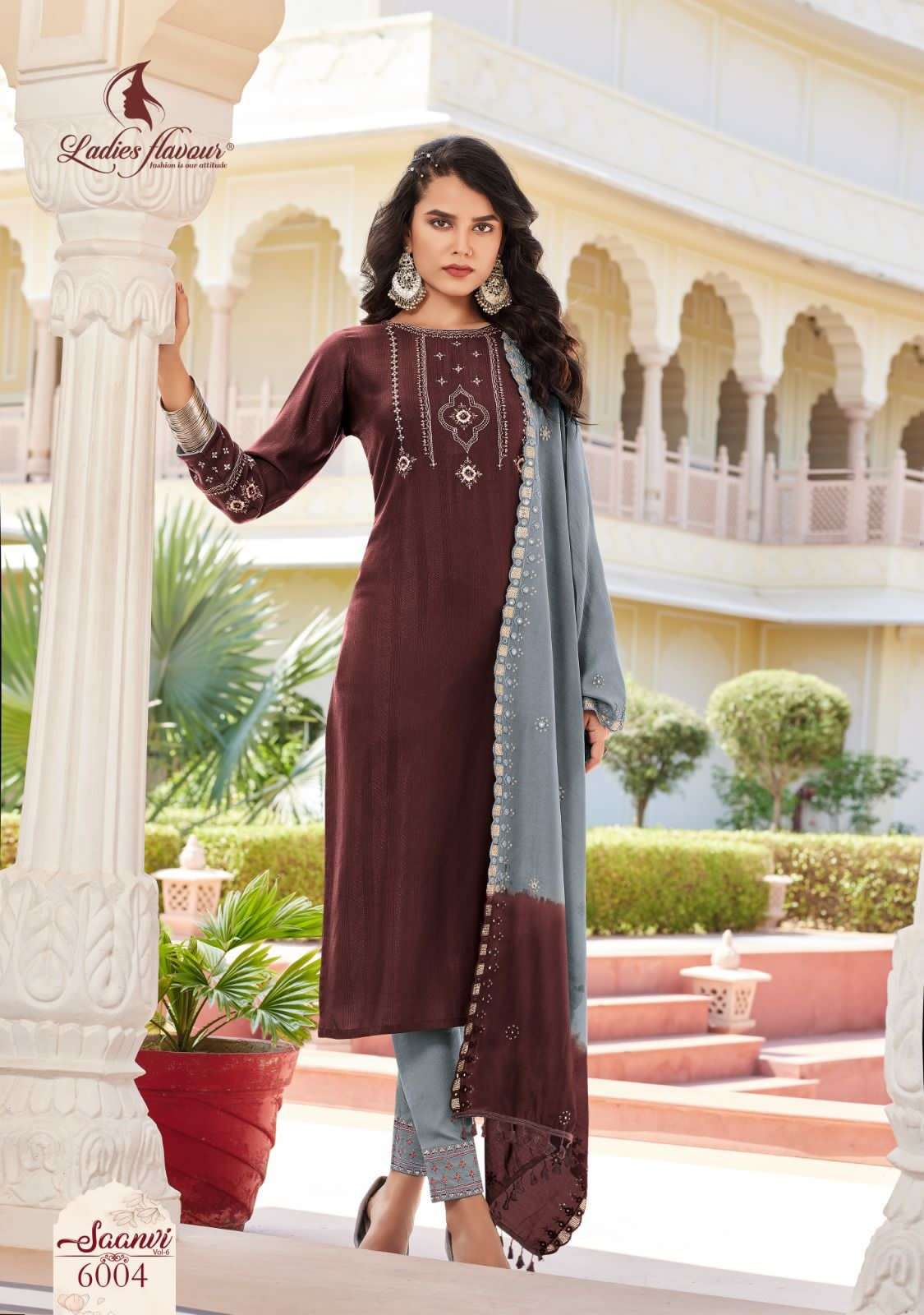 LADIES FLAVOUR PRESENTS NEW SINGLE CATALOUGE SAANVI VOL-6 DESIGN NO-6004