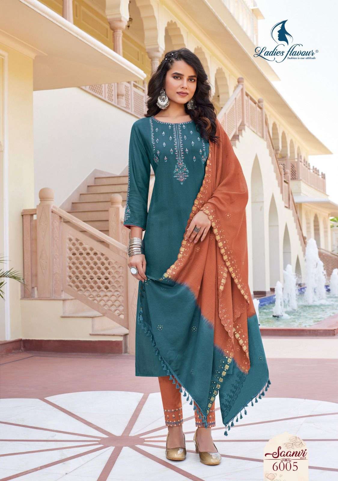 LADIES FLAVOUR PRESENTS NEW SINGLE CATALOUGE SAANVI VOL-6 DESIGN NO-6005