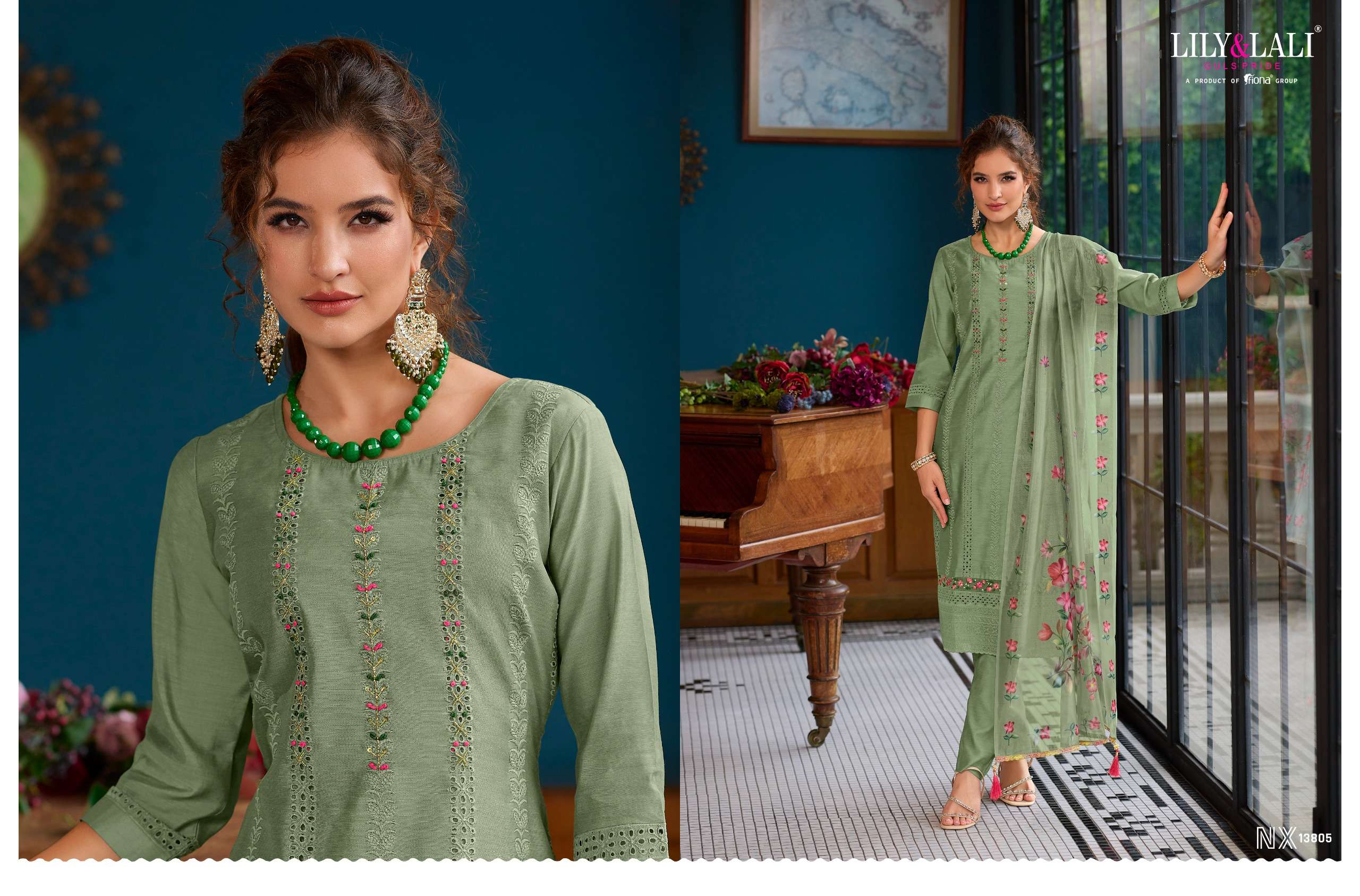 LILY & LALI PRESENTS NEW SINGLE CATALOUGE LUCKNOWI NX DESIGN NO-13805