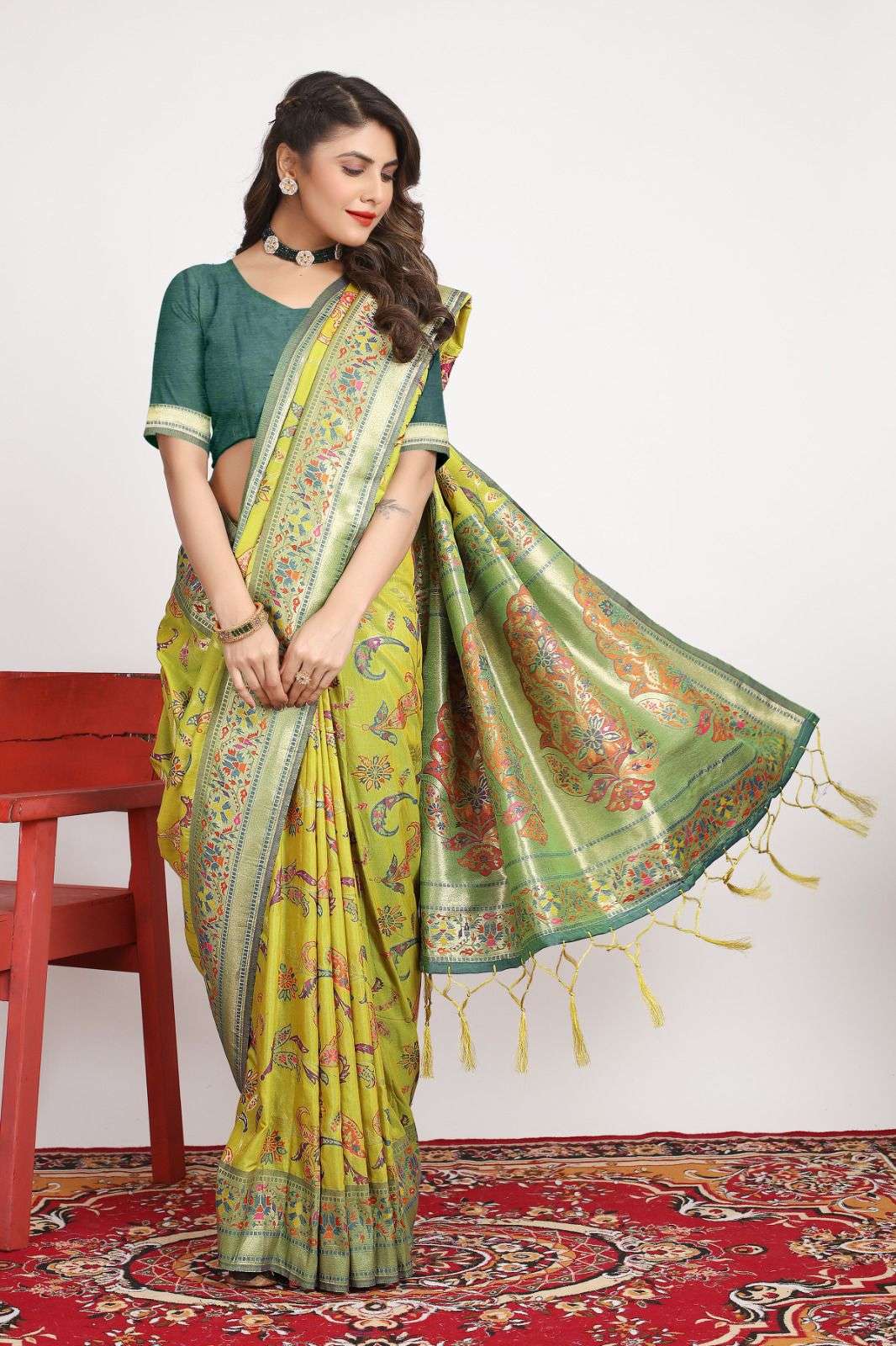 LUCACCI DESIGNER PRESENTS NEW CATALOUGE PASHMINA DARBARI SILK DESIGN NO-104