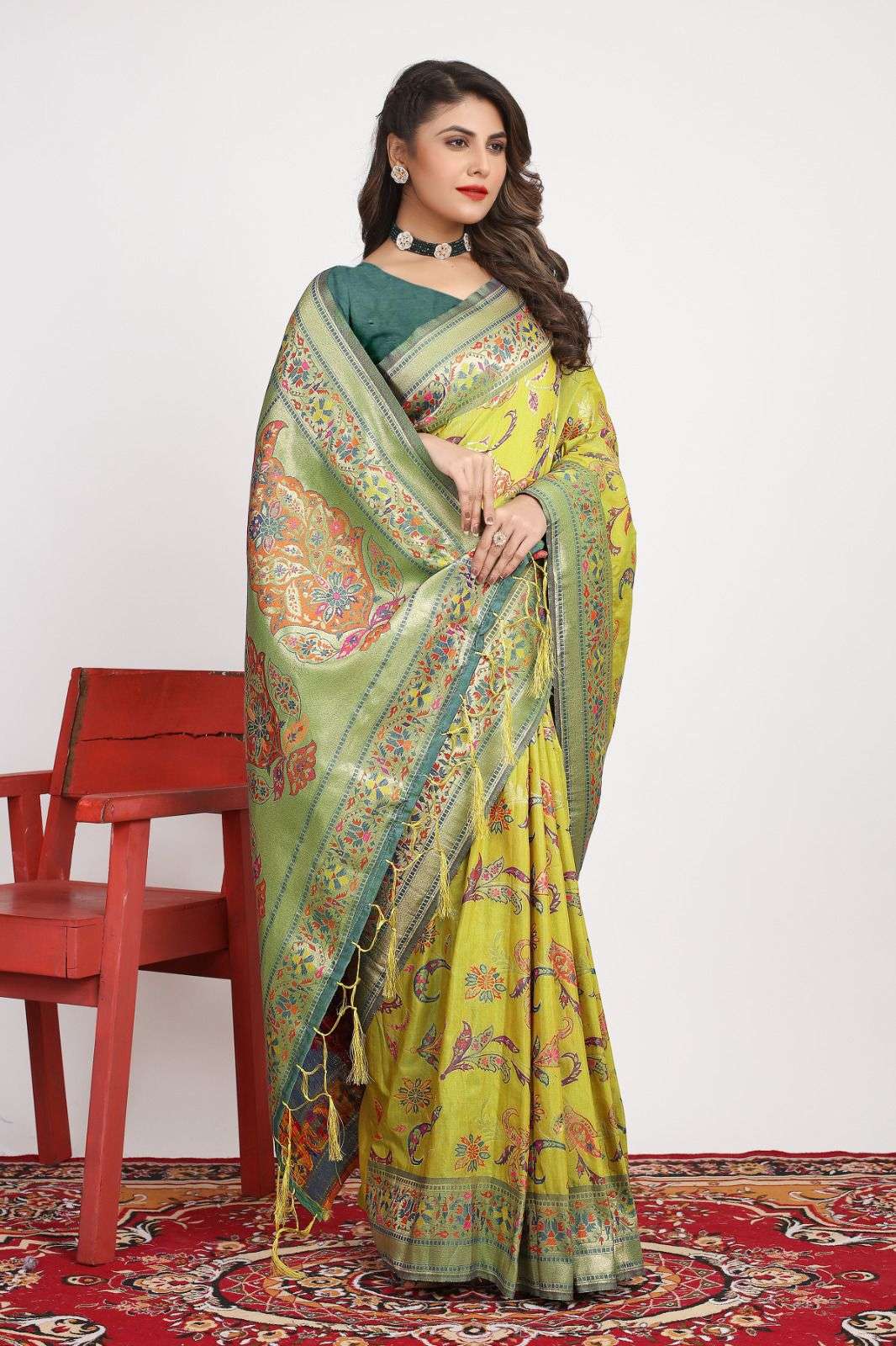 LUCACCI DESIGNER PRESENTS NEW CATALOUGE PASHMINA DARBARI SILK DESIGN NO-104