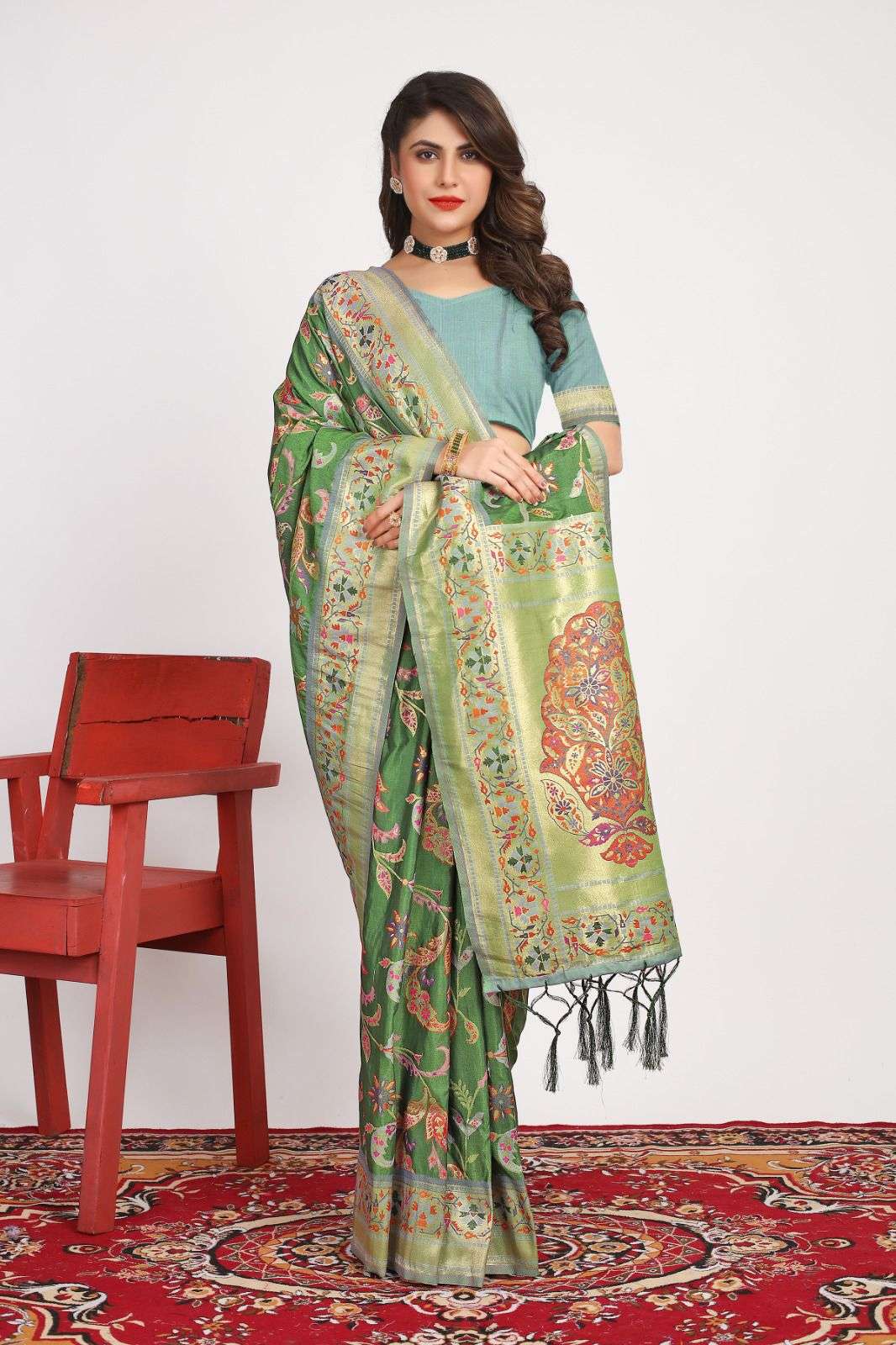 LUCACCI DESIGNER PRESENTS NEW CATALOUGE PASHMINA DARBARI SILK DESIGN NO-106