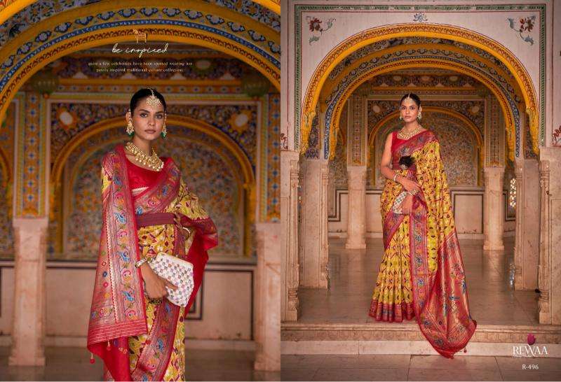 REWAA PRESENTS NEW CATALOUGE  PATOLA PAITHANI DESIGN NO-496