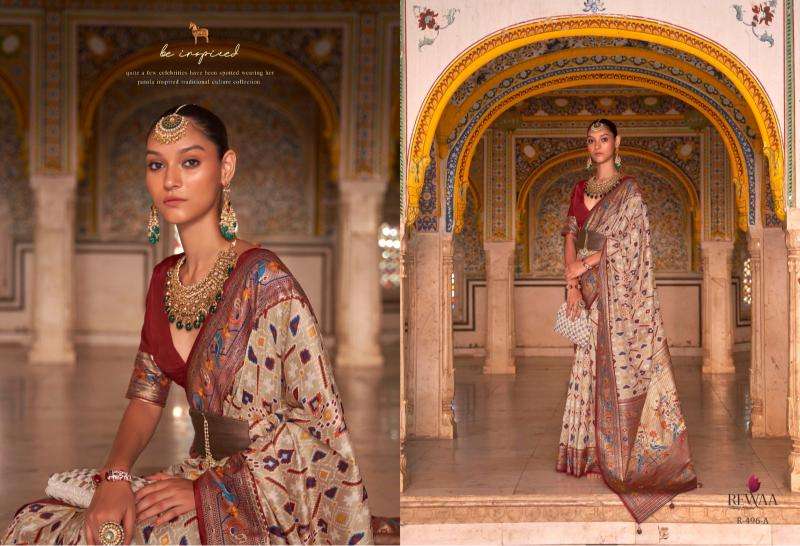 REWAA PRESENTS NEW CATALOUGE  PATOLA PAITHANI DESIGN NO-496A